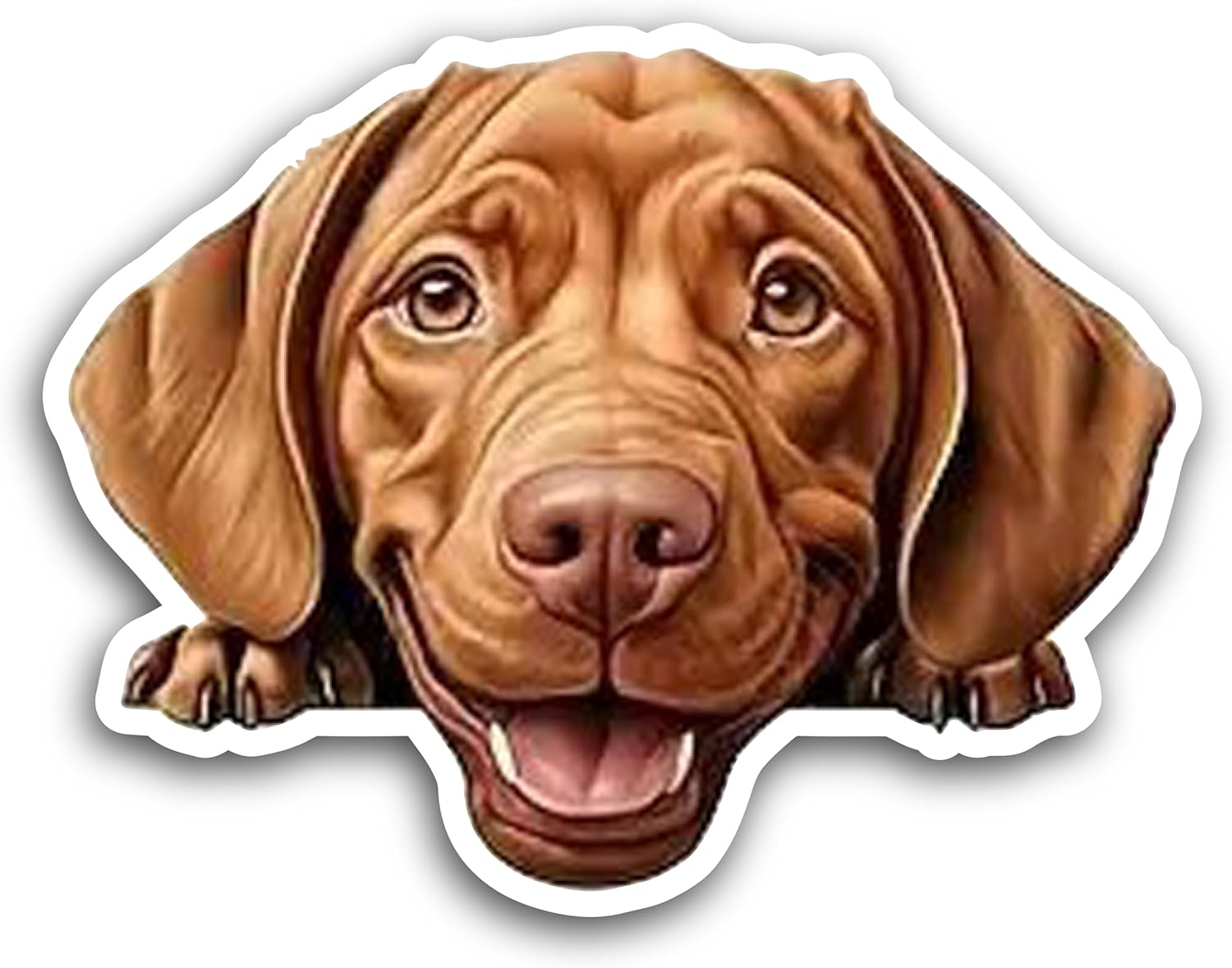 2 (Pieces) 3" and 5" Brown Dog Breed Decal Sticker, Waterproof Vinyl Decals for Many Purpose Like Cars, Trucks, Laptops, Phones, Windows and More