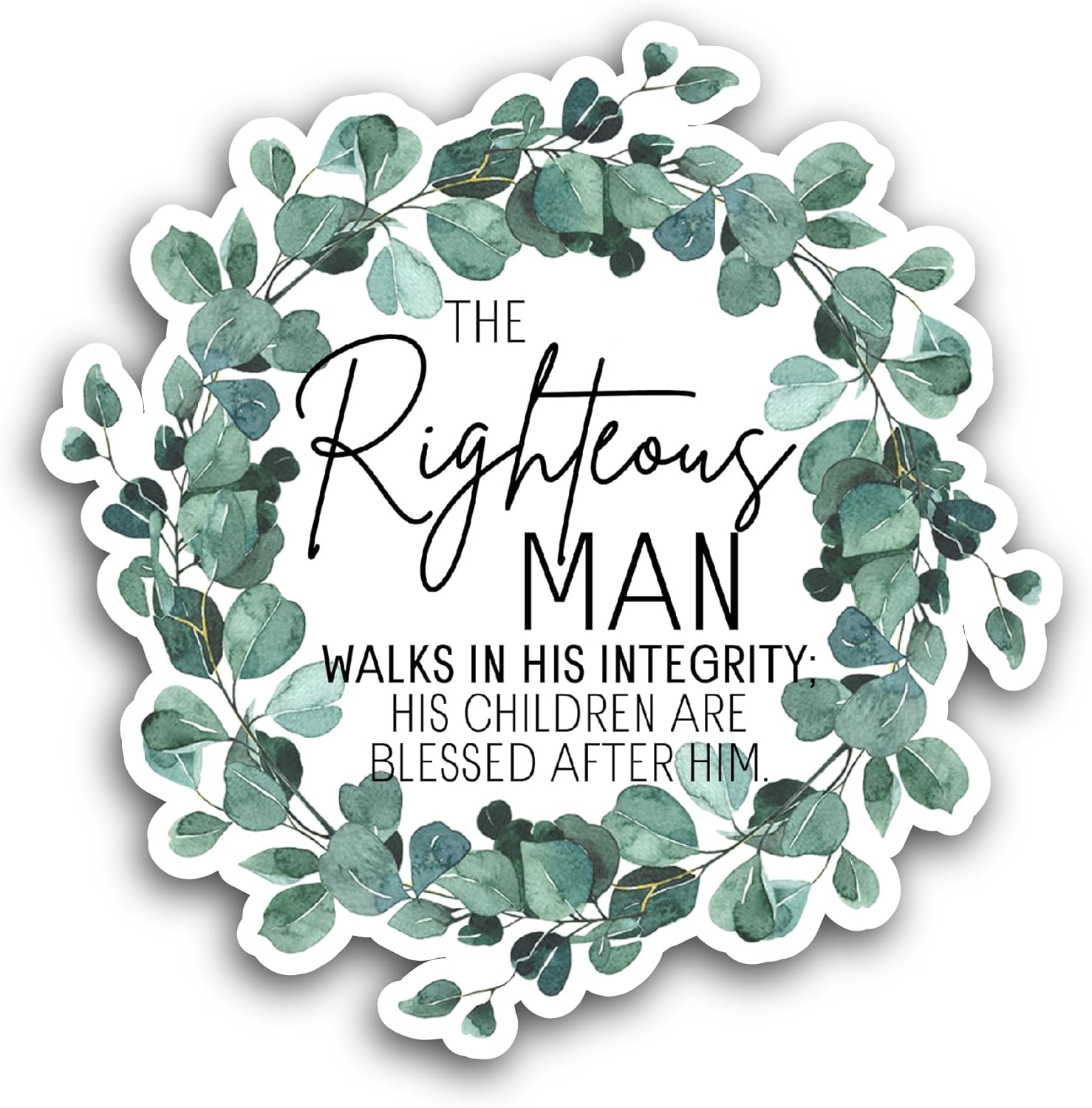 2 (Pieces) 3" and 5" The Righteous Man Sticker, Waterproof Vinyl Decals for Many Purpose Like Cars, Trucks, Laptops, Phones, Windows and More