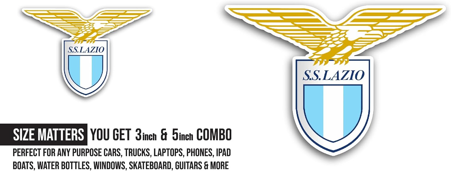 2 (Pieces) 3" and 5" S.S. Lazi0 Sticker, Waterproof Vinyl Decals for Many Purpose Like Cars, Trucks, Laptops, Phones, Windows and More