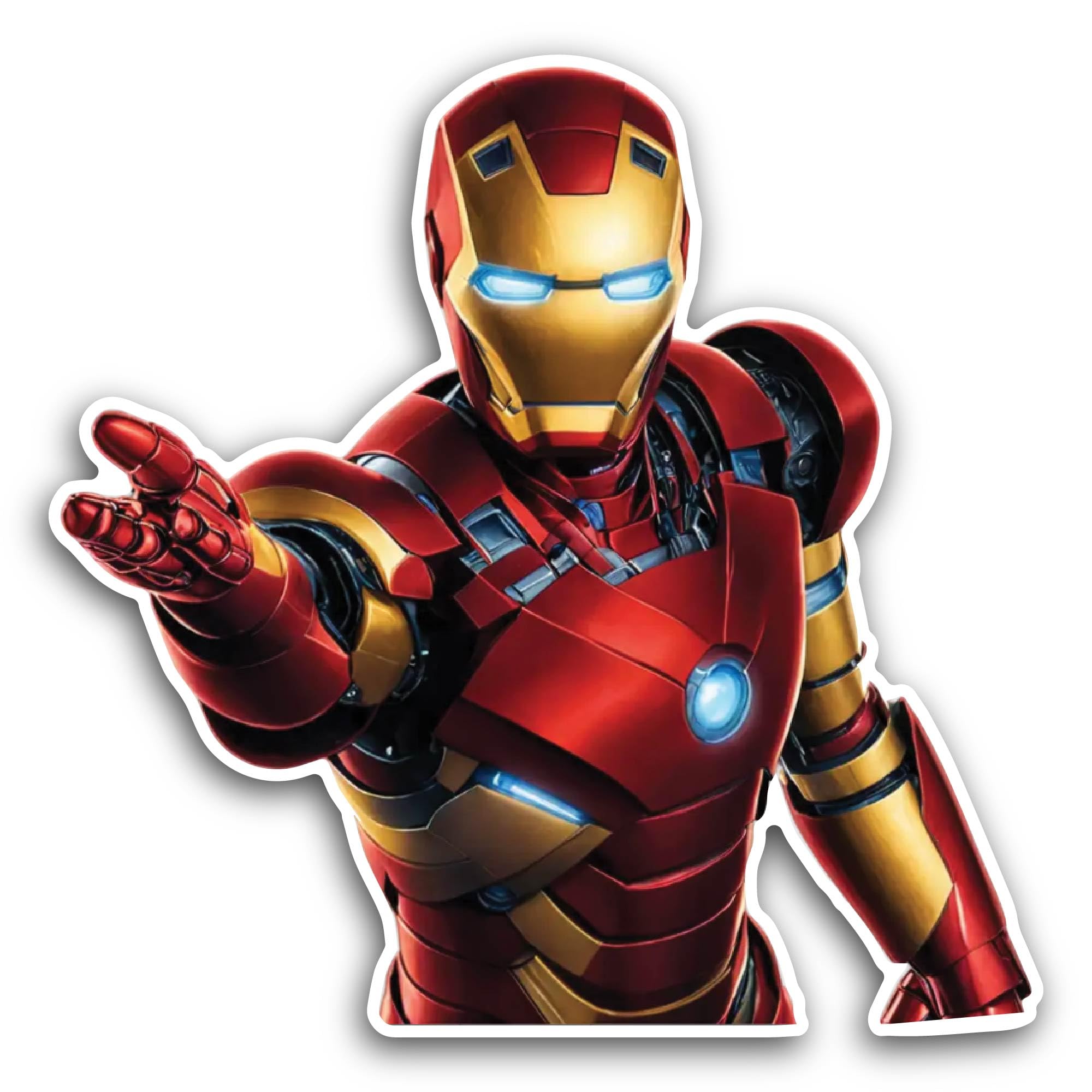 2 (Pieces) 3" and 5" Red Color Robot Sticker, Waterproof Vinyl Decals for Many Purpose Like Cars, Tr