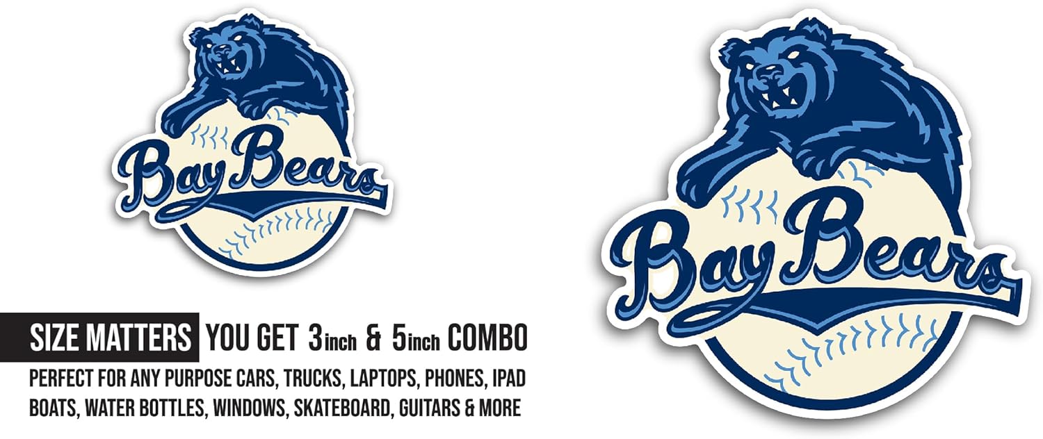 2 (Pieces) 3" and 5" B@y Bears Decal Sticker, Waterproof Vinyl Decals for Many Purpose Like Cars, Trucks, Laptops, Phones, Windows and More