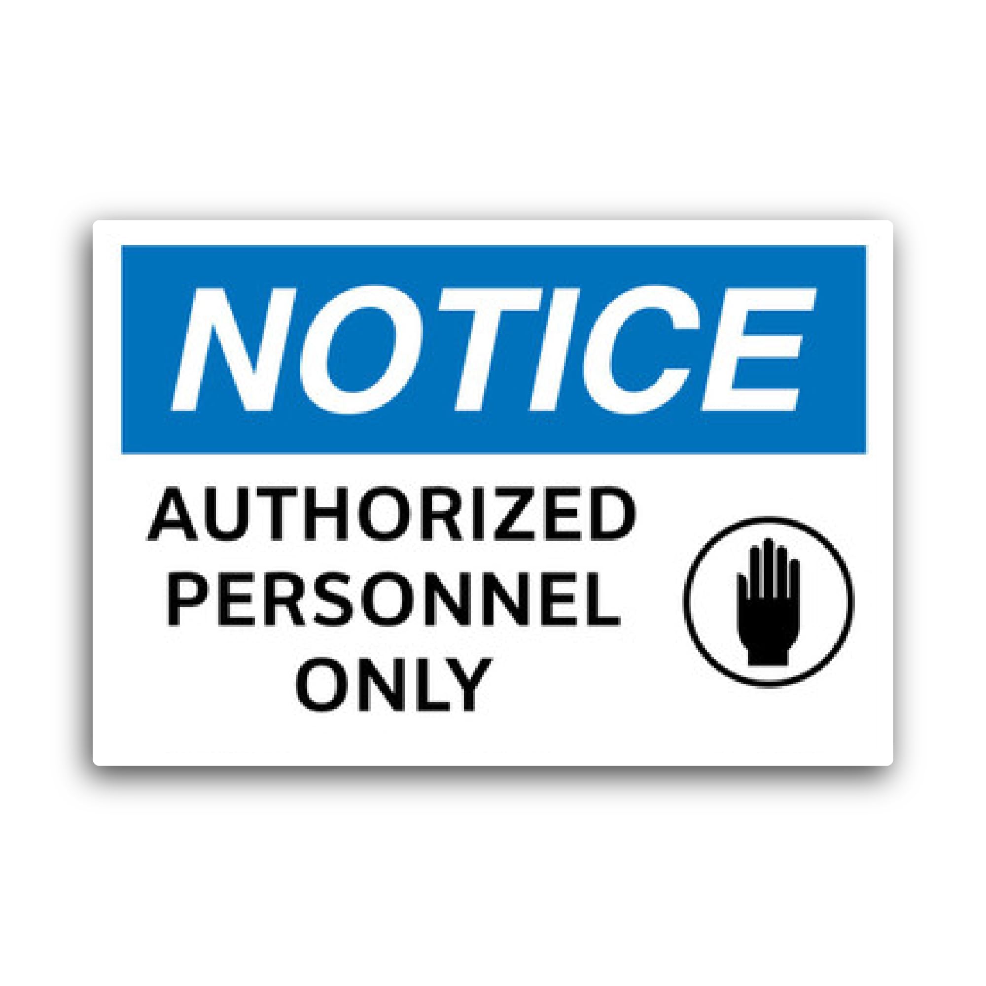2 (Pieces) 3" and 5" Restricted Access Sign Sticker, Waterproof Vinyl Decals for Many Purpose Like C