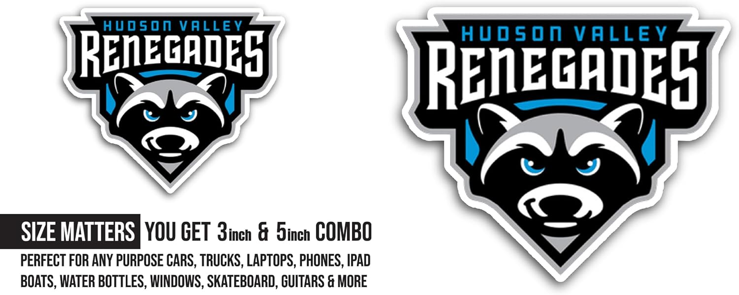 2 (Pieces) 3" and 5" Huds0n Valley Renegades Sticker, Waterproof Vinyl Decals for Many Purpose Like Cars, Trucks, Laptops, Phones, Windows and More