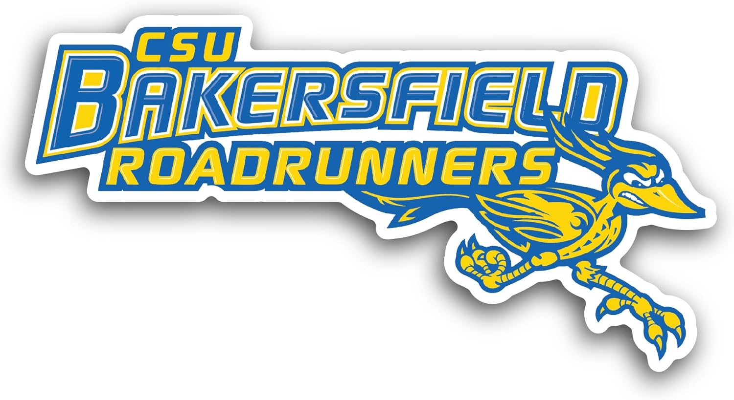 2 (Pieces) 3" and 5" CSU Bakersfield R0adrunners Sticker, Waterproof Vinyl Decals for Many Purpose Like Cars, Trucks, Laptops, Phones, Windows and More