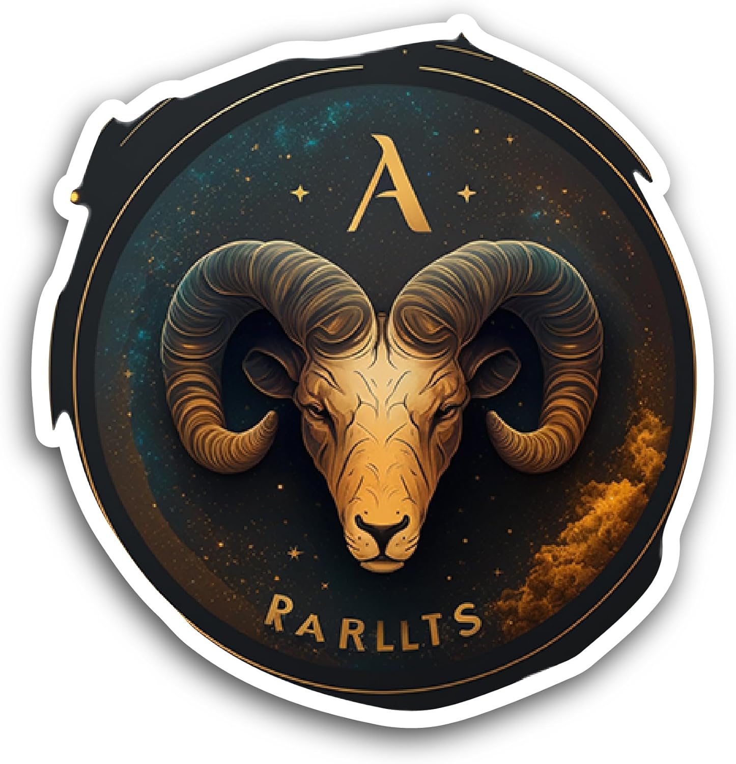 2 (Pieces) 3" and 5" Zodiac Sign Sticker, Waterproof Vinyl Decals for Many Purpose Like Cars, Trucks, Laptops, Phones, Windows and More