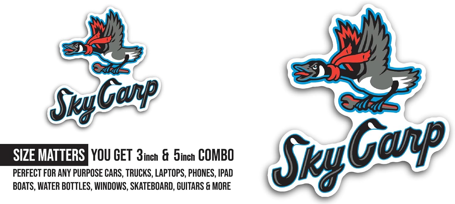 2 (Pieces) 3" and 5" Bel0it Sky Carpn Sticker, Waterproof Vinyl Decals for Many Purpose Like Cars, Trucks, Laptops, Phones, Windows and More