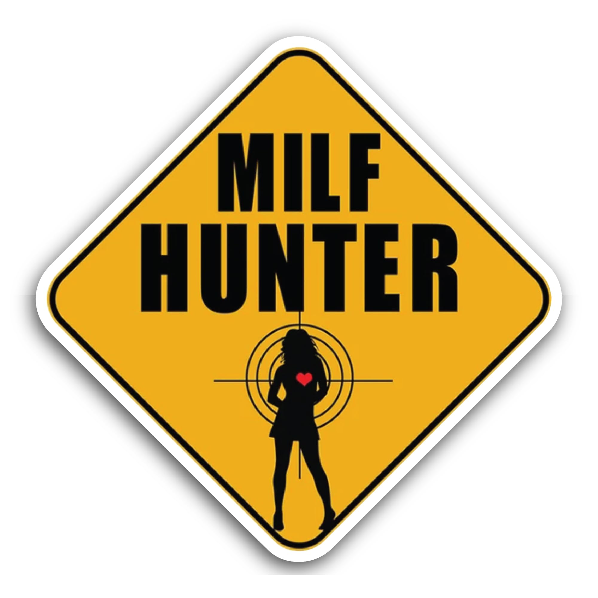 2 (Pieces) 3" and 5" Milf Hunter Sticker, Waterproof Vinyl Decals for Many Purpose Like Cars, Trucks