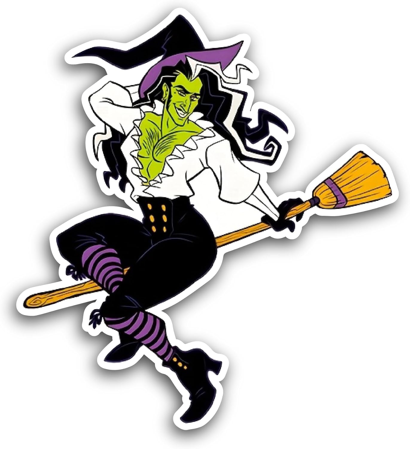 2 (Pieces) 3" and 5" Witch Sticker, Waterproof Vinyl Decals for Many Purpose Like Cars, Trucks, Laptops, Phones, Windows and More