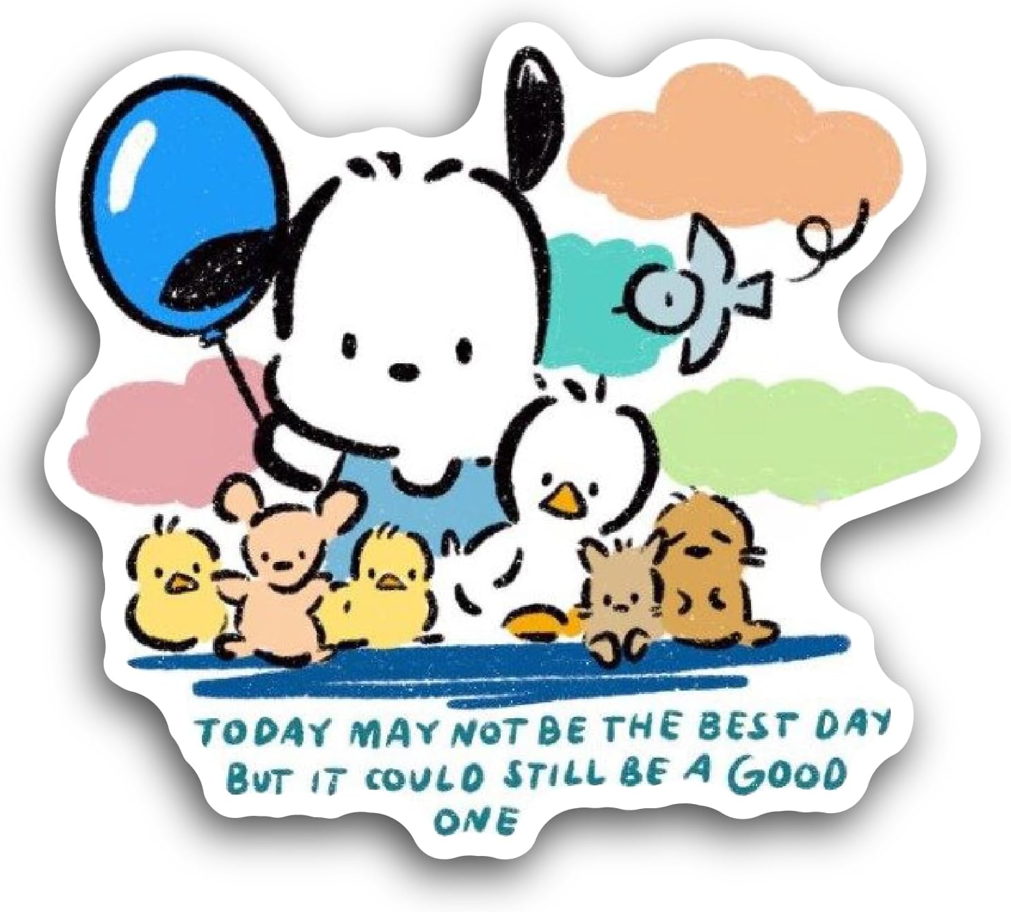 2 (Pieces) 3" and 5" Today May Not Be The Best Day Text Sticker, Waterproof Vinyl Decals for Many Purpose Like Cars, Trucks, Laptops, Phones, Windows and More