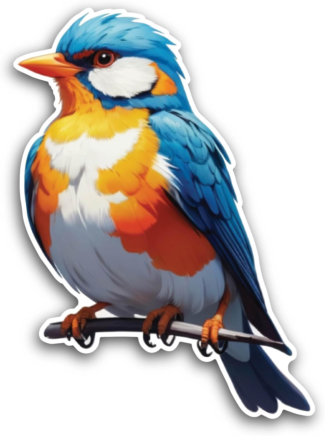 2 (Pieces) 3" and 5" Colorful Bird Sticker, Waterproof Vinyl Decals for Many Purpose Like Cars, Trucks, Laptops, Phones, Windows and More