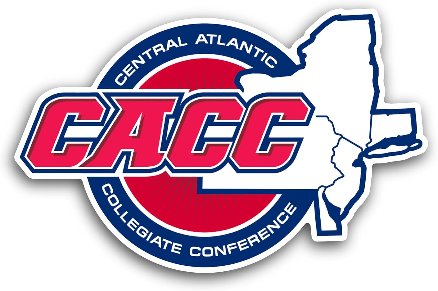 2 (Pieces) 3" and 5" Central Atlantic C0llegiate C0nference Sticker, Waterproof Vinyl Decals for Many Purpose Like Cars, Trucks, Laptops, Phones, Windows and More
