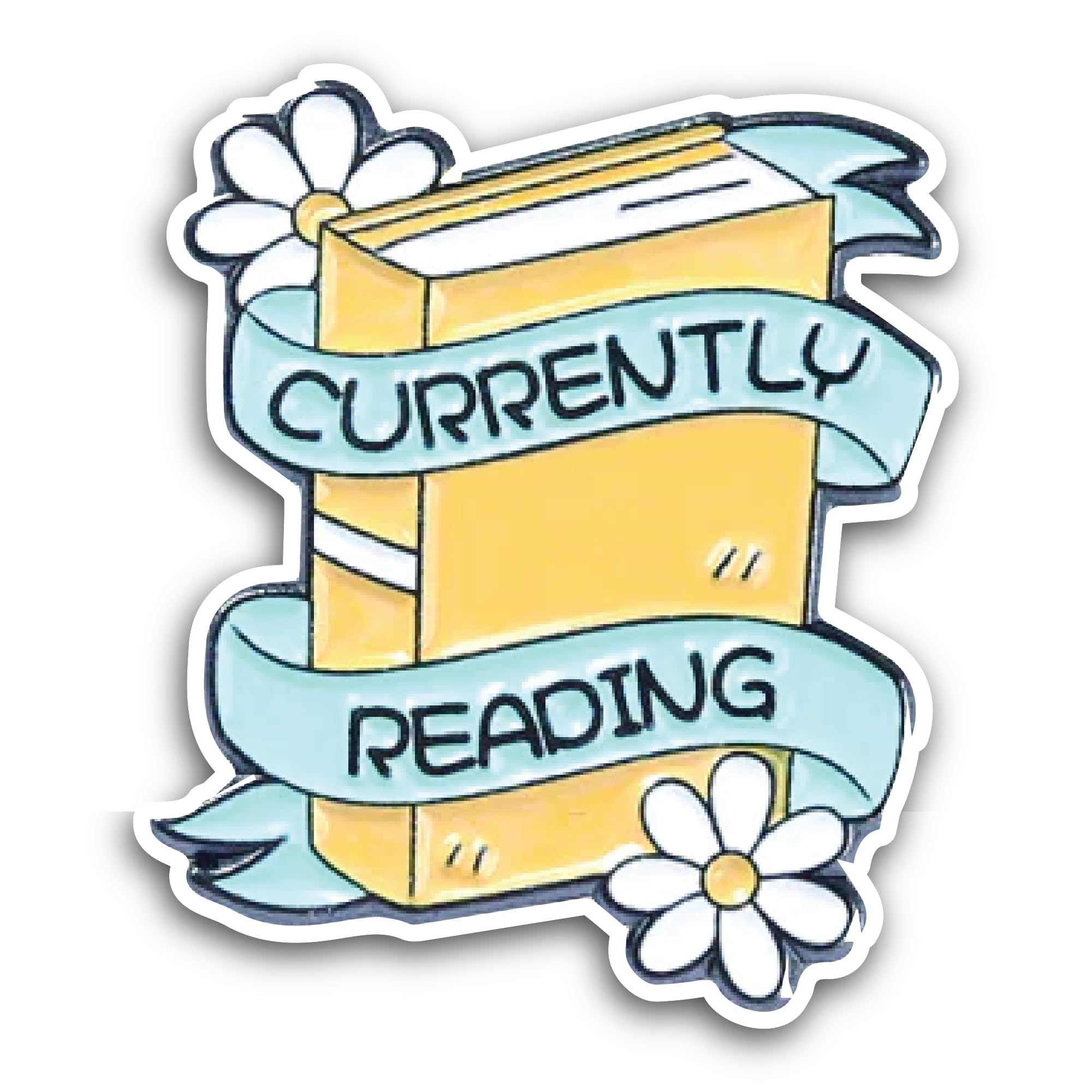 2 (Pieces) 3" and 5" Currently Reading Sticker, Waterproof Vinyl Decals for Many Purpose Like Cars, 