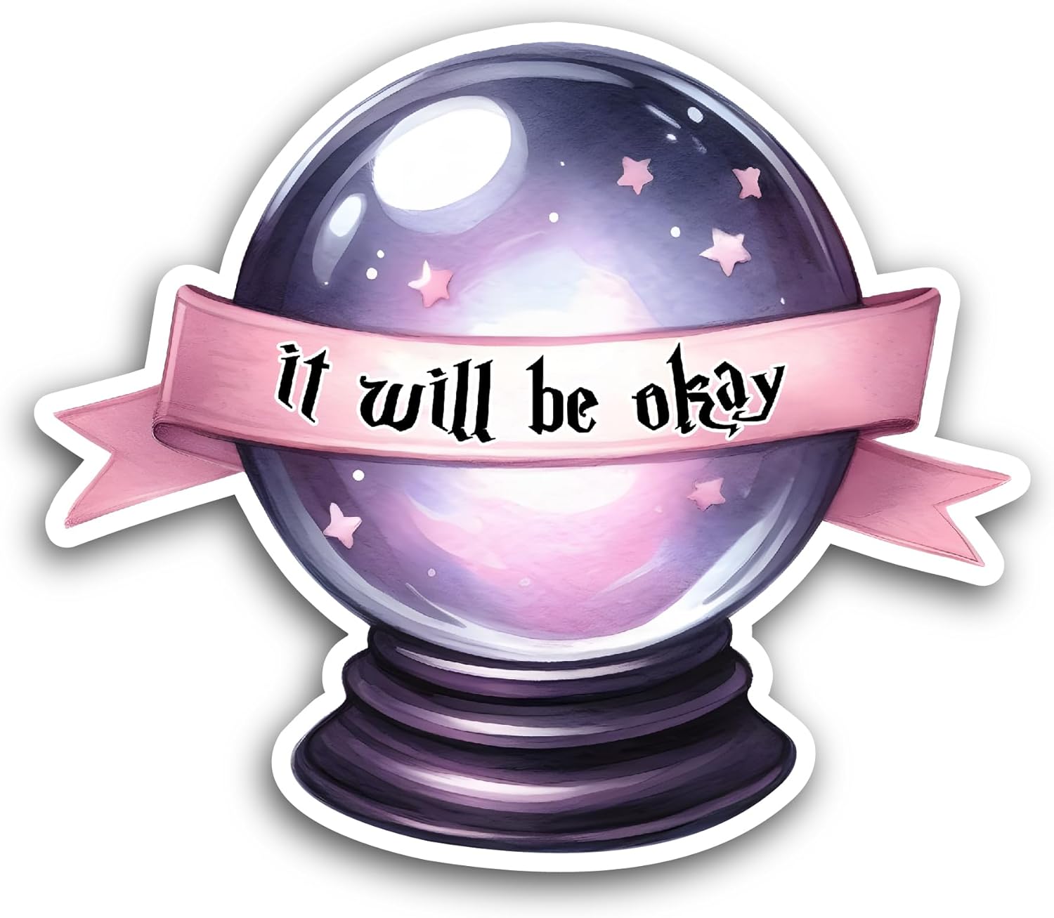 2 (Pieces) 3" and 5" It Will Be Okay Sticker, Waterproof Vinyl Decals for Many Purpose Like Cars, Trucks, Laptops, Phones, Windows and More