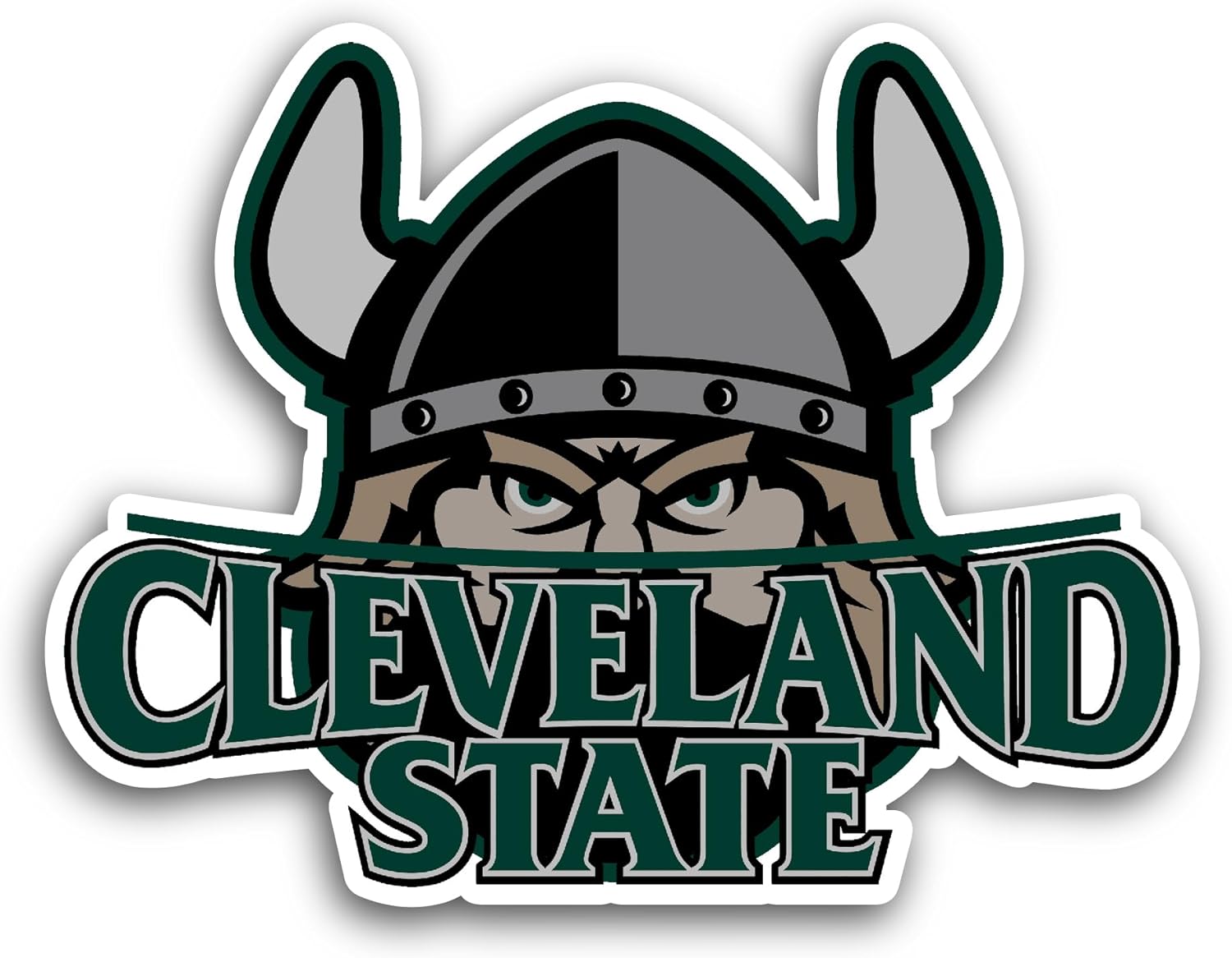 2 (Pieces) 3" and 5" Cl3veland State V1kings Sticker, Waterproof Vinyl Decals for Many Purpose Like Cars, Trucks, Laptops, Phones, Windows and More
