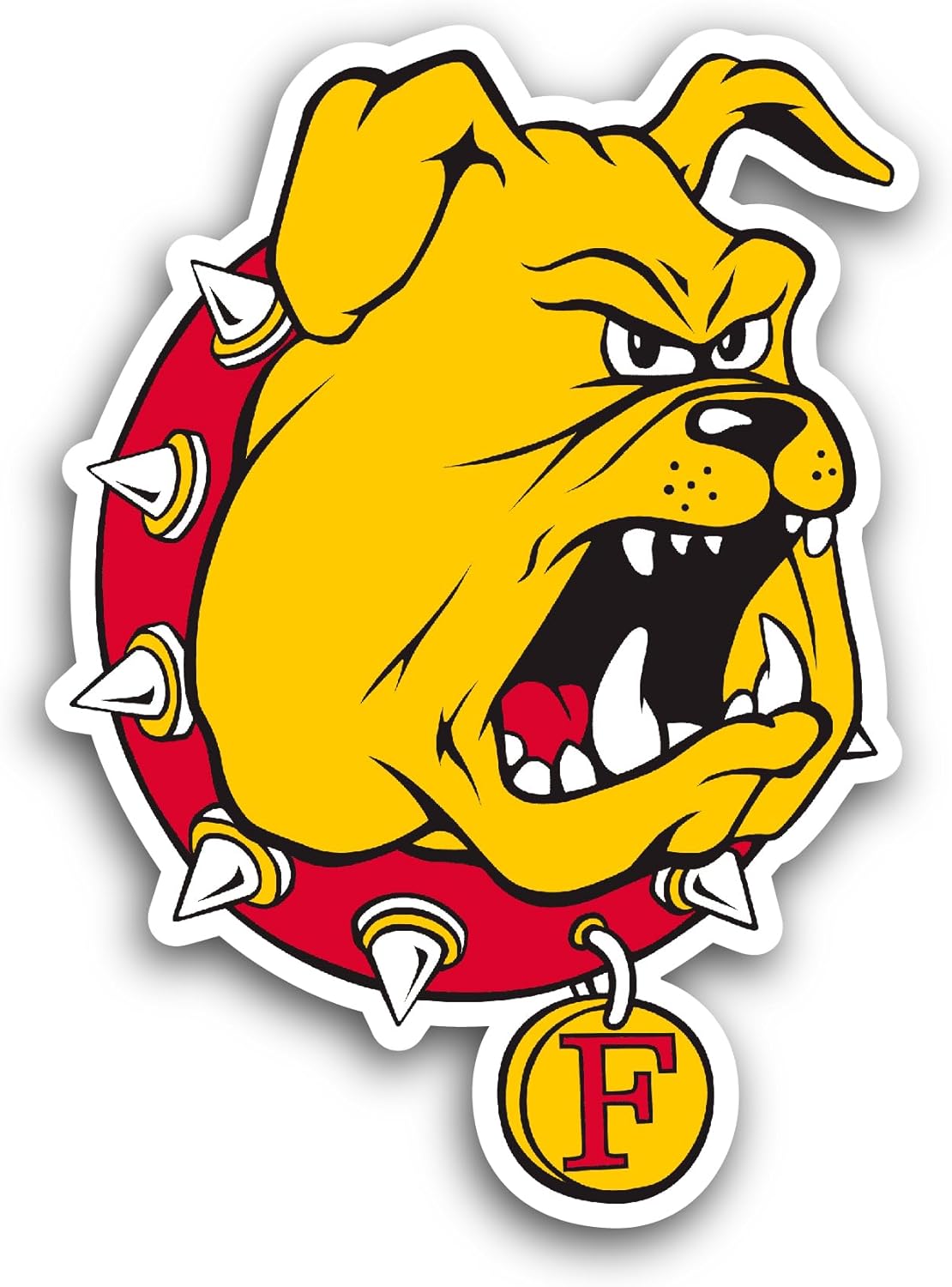 2 (Pieces) 3" and 5" Ferris State Bulld0gs Sticker, Waterproof Vinyl Decals for Many Purpose Like Cars, Trucks, Laptops, Phones, Windows and More