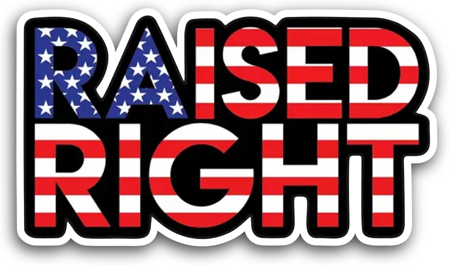 2 (Pieces) 3" and 5" Raised Right Sticker, Waterproof Vinyl Decals for Many Purpose Like Cars, Trucks, Laptops, Phones, Windows and More