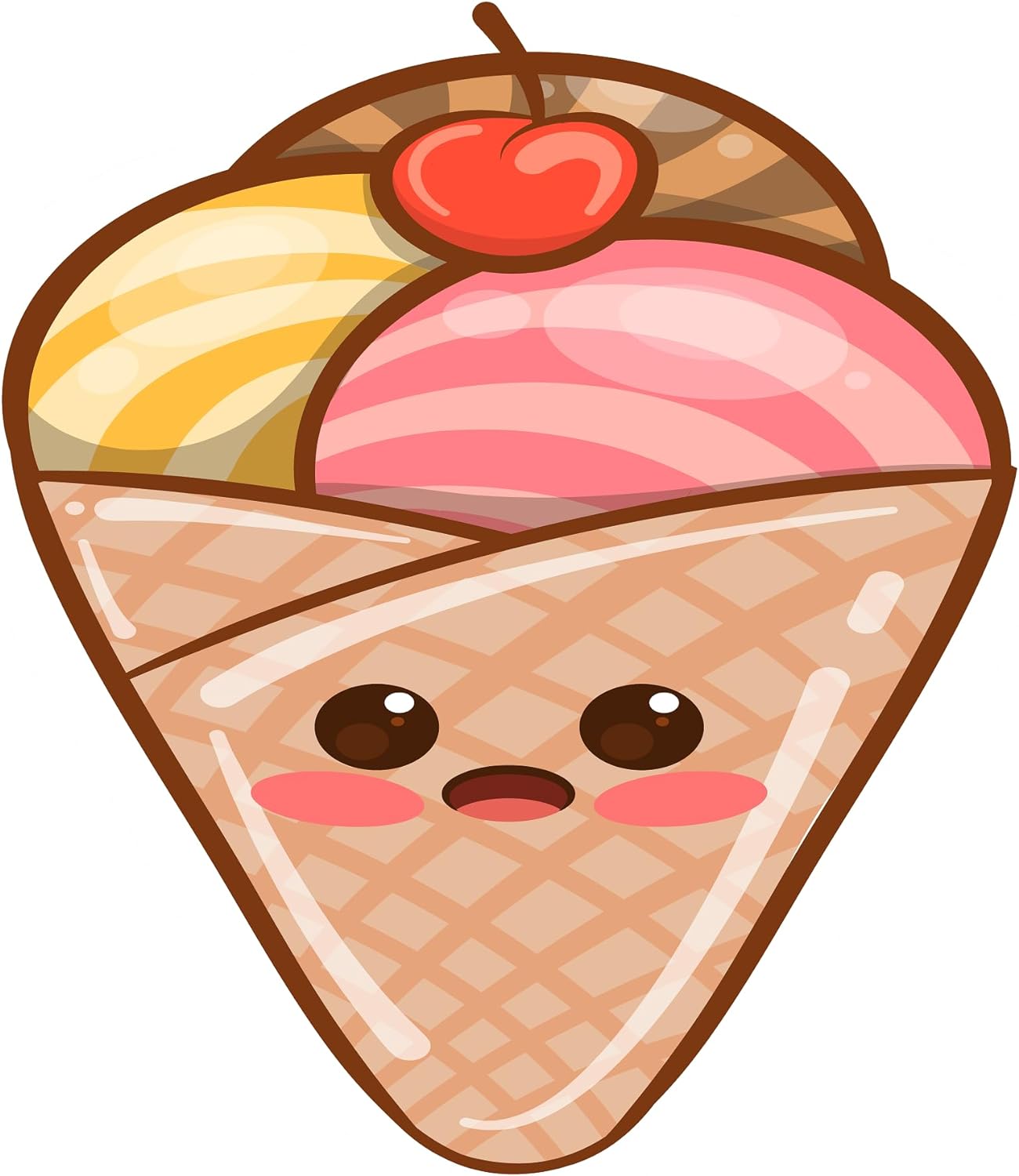 Inspirational Quote Ice-Cream Cartoon Sticker Motivational Sticker Vinyl Decal Motivation Stickers- 5" Vinyl Sticker Waterproof