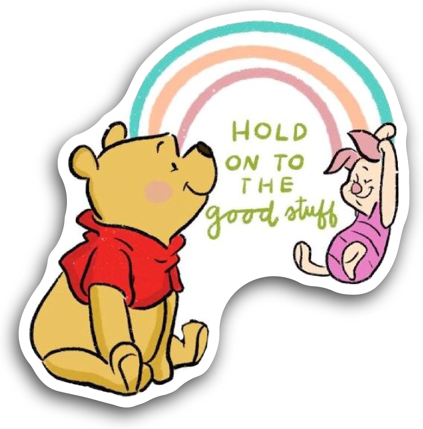 2 (Pieces) 3" and 5" Hold On The Good Text Sticker, Waterproof Vinyl Decals for Many Purpose Like Cars, Trucks, Laptops, Phones, Windows and More