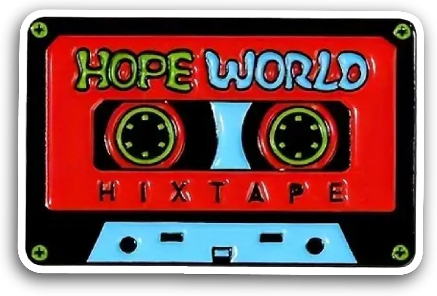 2 (Pieces) 3" and 5" Hope World Sticker, Waterproof Vinyl Decals for Many Purpose Like Cars, Trucks, Laptops, Phones, Windows and More