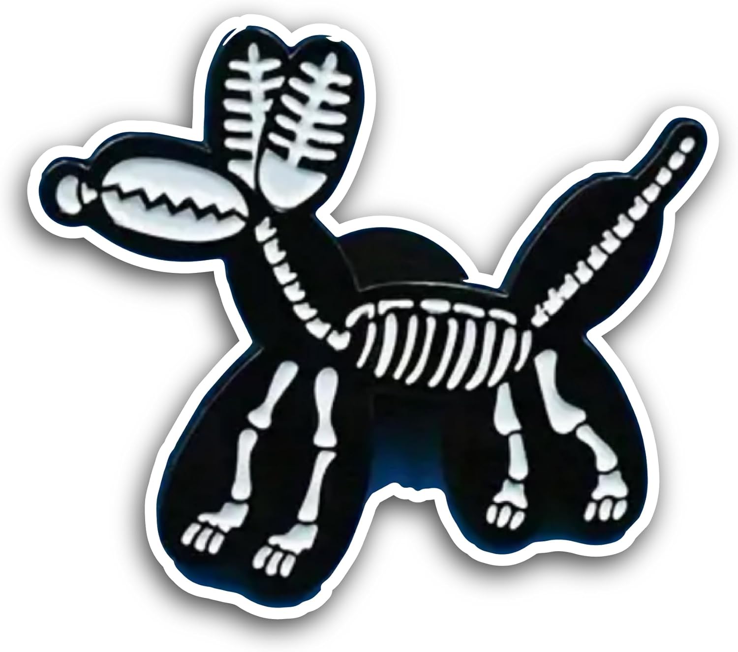 2 (Pieces) 3" and 5" Dog Skeleton Sticker, Waterproof Vinyl Decals for Many Purpose Like Cars, Trucks, Laptops, Phones, Windows and More