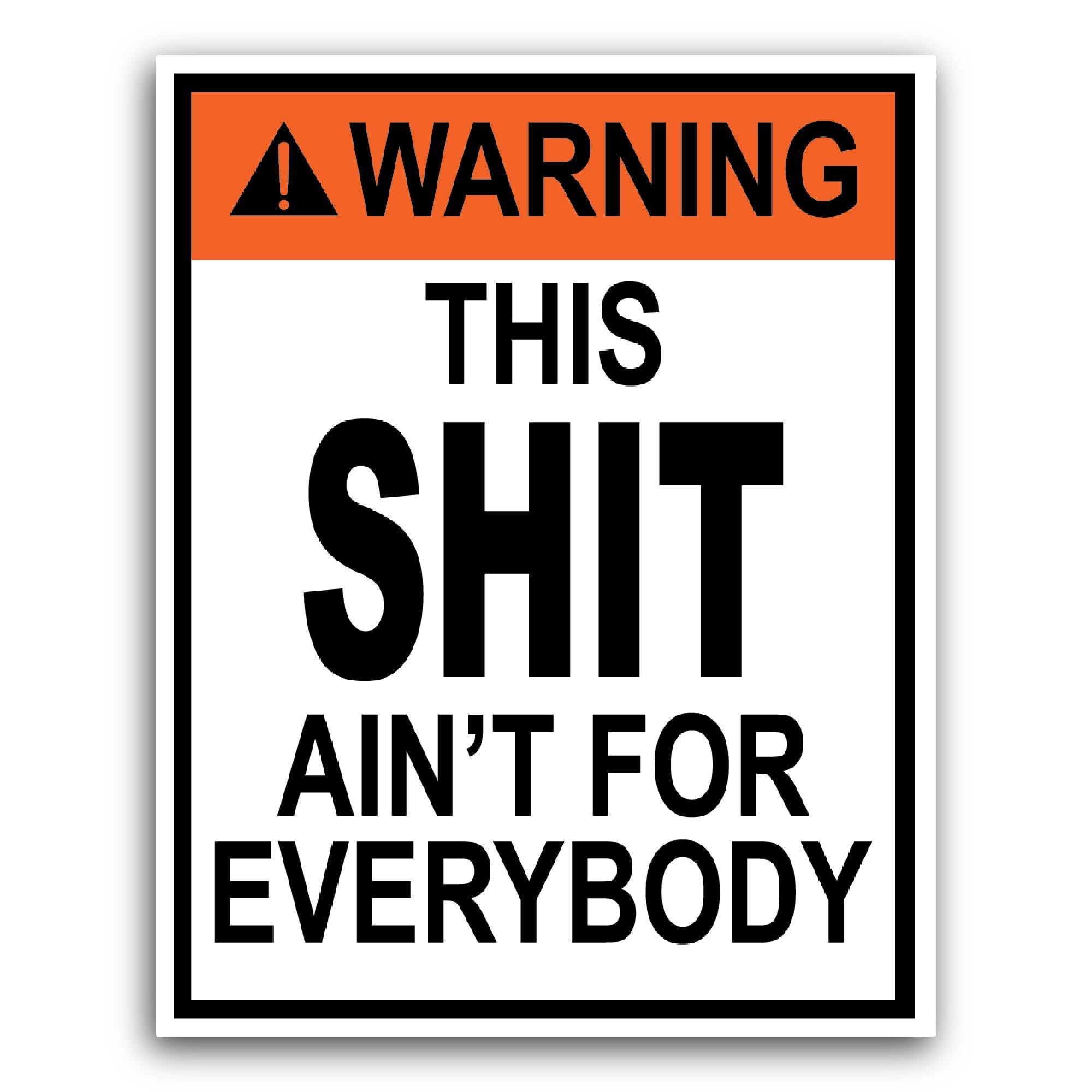 2 (Pieces) 3" and 5" Warning Lettering Sticker, Waterproof Vinyl Decals for Many Purpose Like Cars, 