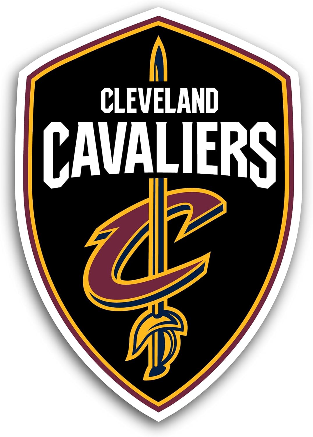 2 (Pieces) 3" and 5" Cl3veland Cavaliers Decal Sticker, Waterproof Vinyl Decals for Many Purpose Like Cars, Trucks, Laptops, Phones, Windows and More