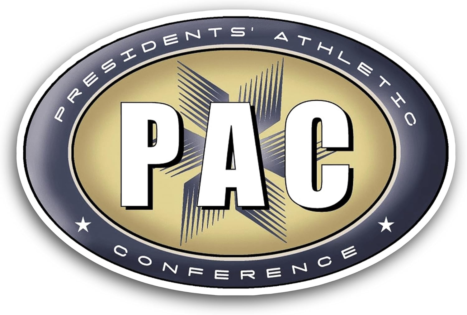 2 (Pieces) 3" and 5" Presidents Athletic C0nference Sticker, Waterproof Vinyl Decals for Many Purpose Like Cars, Trucks, Laptops, Phones, Windows and More