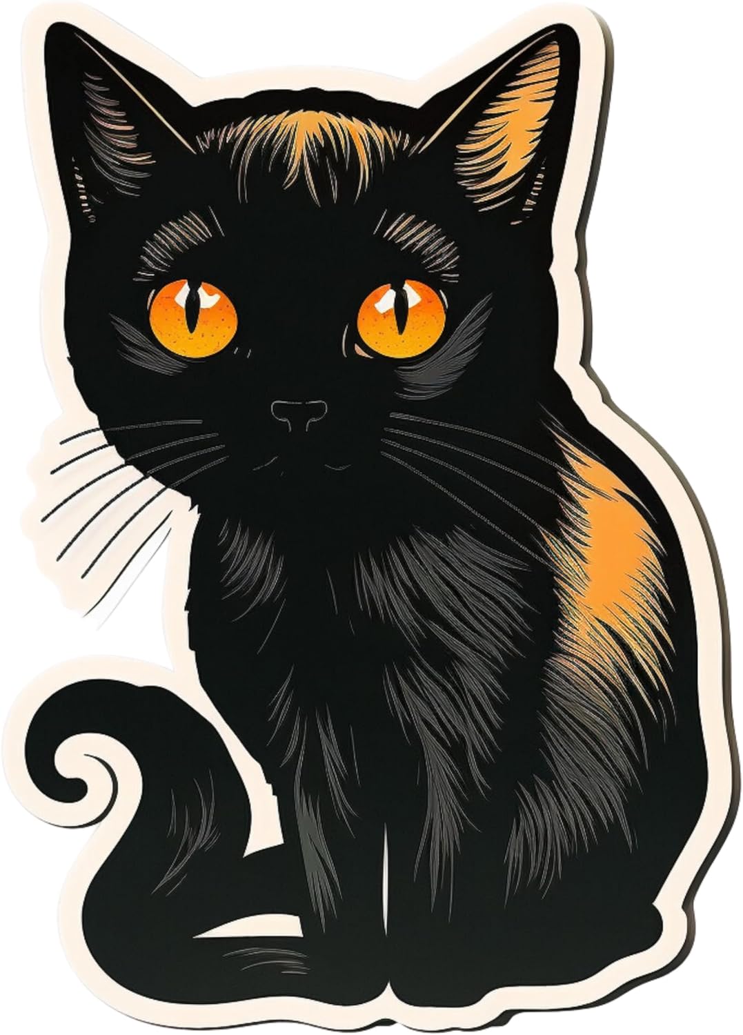 Inspirational Quote Black Cat Sticker Motivational Sticker Vinyl Decal Motivation Stickers- 5" Vinyl Sticker Waterproof