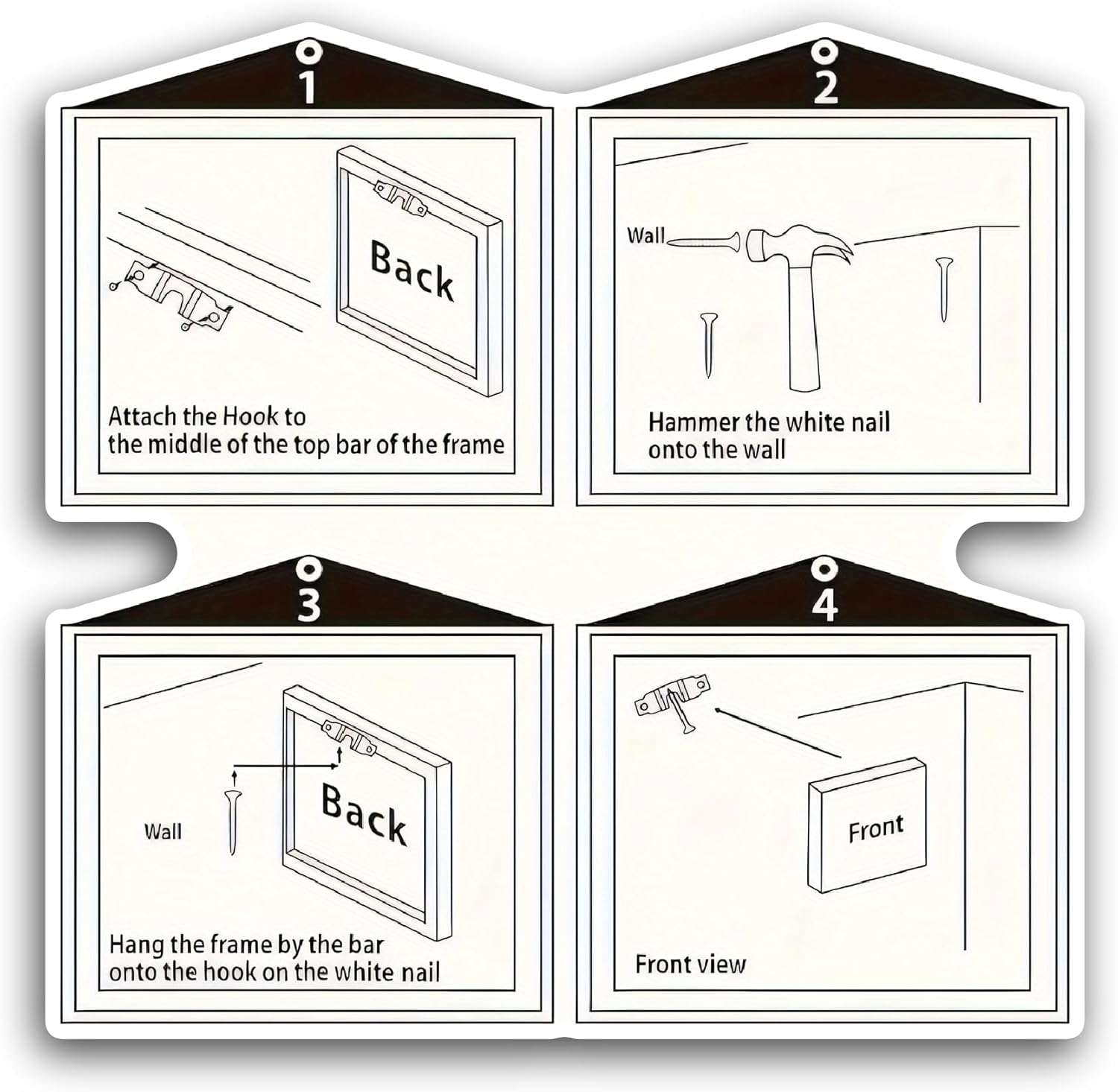 2 (Pieces) 3" and 5" Installation Steps Sticker, Waterproof Vinyl Decals for Many Purpose Like Cars, Trucks, Laptops, Phones, Windows and More