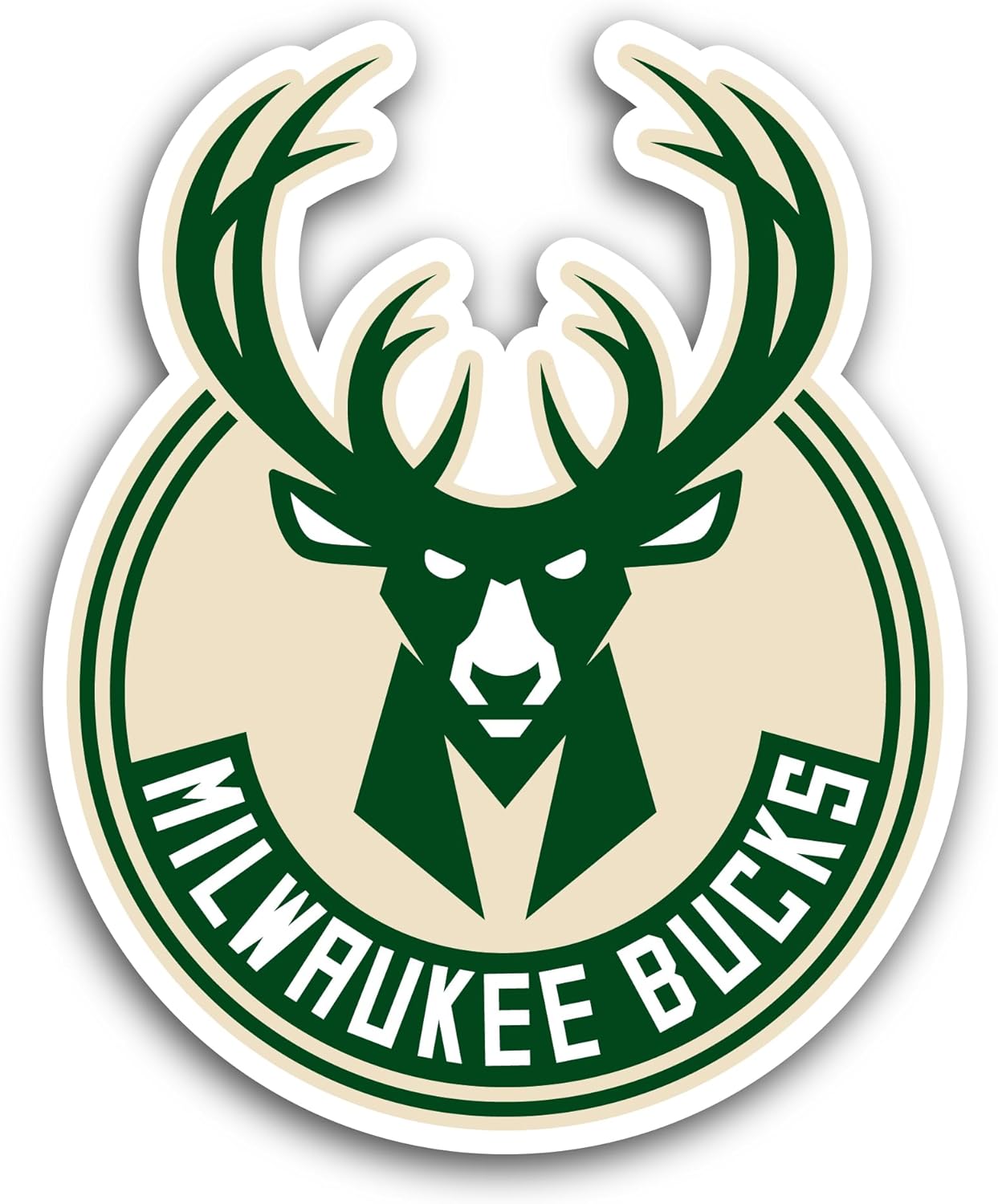2 (Pieces) 3" and 5" M1lwaukee Bucks Decal Sticker, Waterproof Vinyl Decals for Many Purpose Like Cars, Trucks, Laptops, Phones, Windows and More