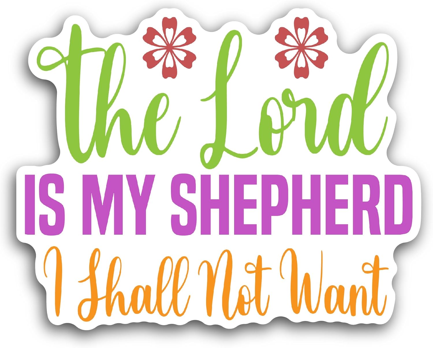 2 (Pieces) 3" and 5" The Lord Sticker, Waterproof Vinyl Decals for Many Purpose Like Cars, Trucks, Laptops, Phones, Windows and More