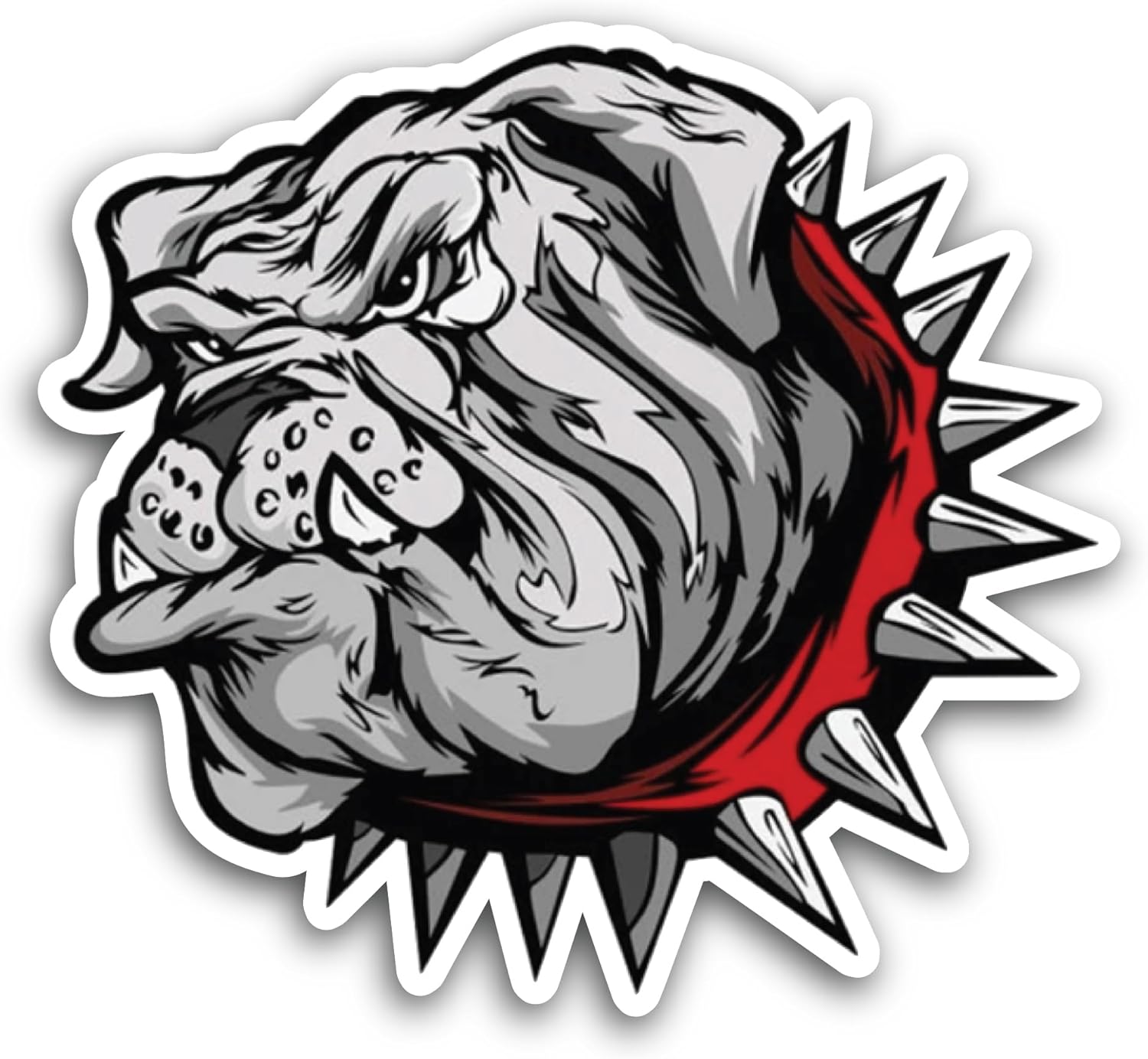 2 (Pieces) 3" and 5" Bulldog Sticker, Waterproof Vinyl Decals for Many Purpose Like Cars, Trucks, Laptops, Phones, Windows and More
