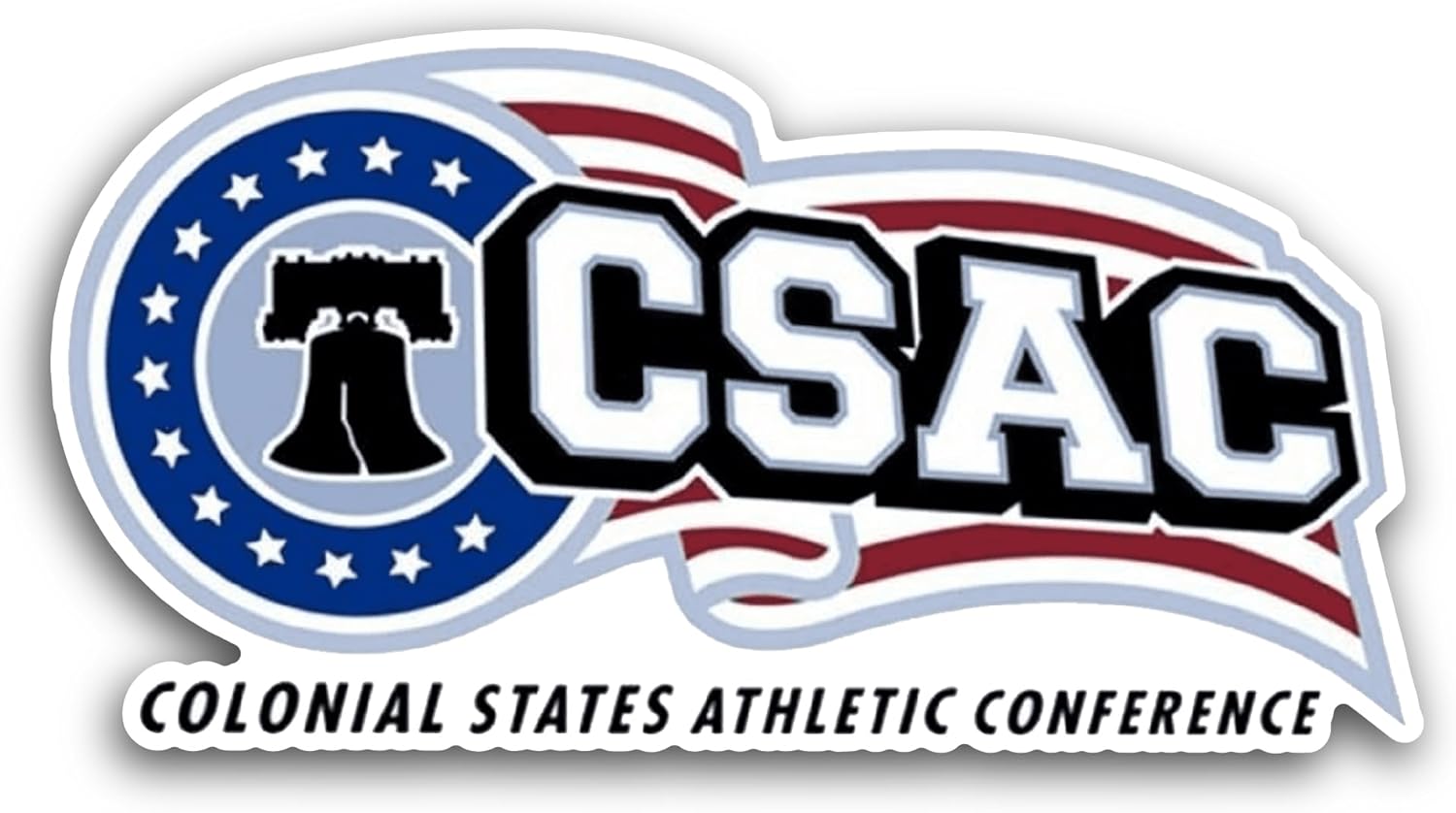 2 (Pieces) 3" and 5" C0lonial States Athletic Conference Sticker, Waterproof Vinyl Decals for Many Purpose Like Cars, Trucks, Laptops, Phones, Windows and More