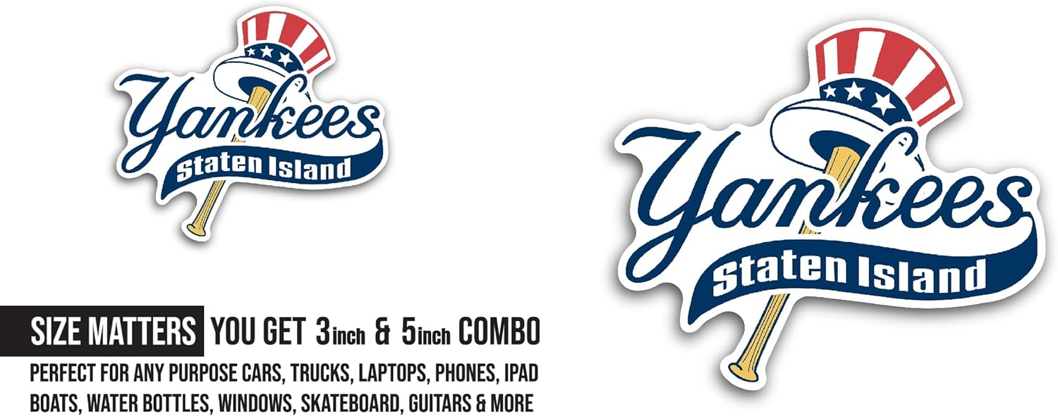 2 (Pieces) 3" and 5" Yank33s Logo Sticker, Waterproof Vinyl Decals for Many Purpose Like Cars, Trucks, Laptops, Phones, Windows and More