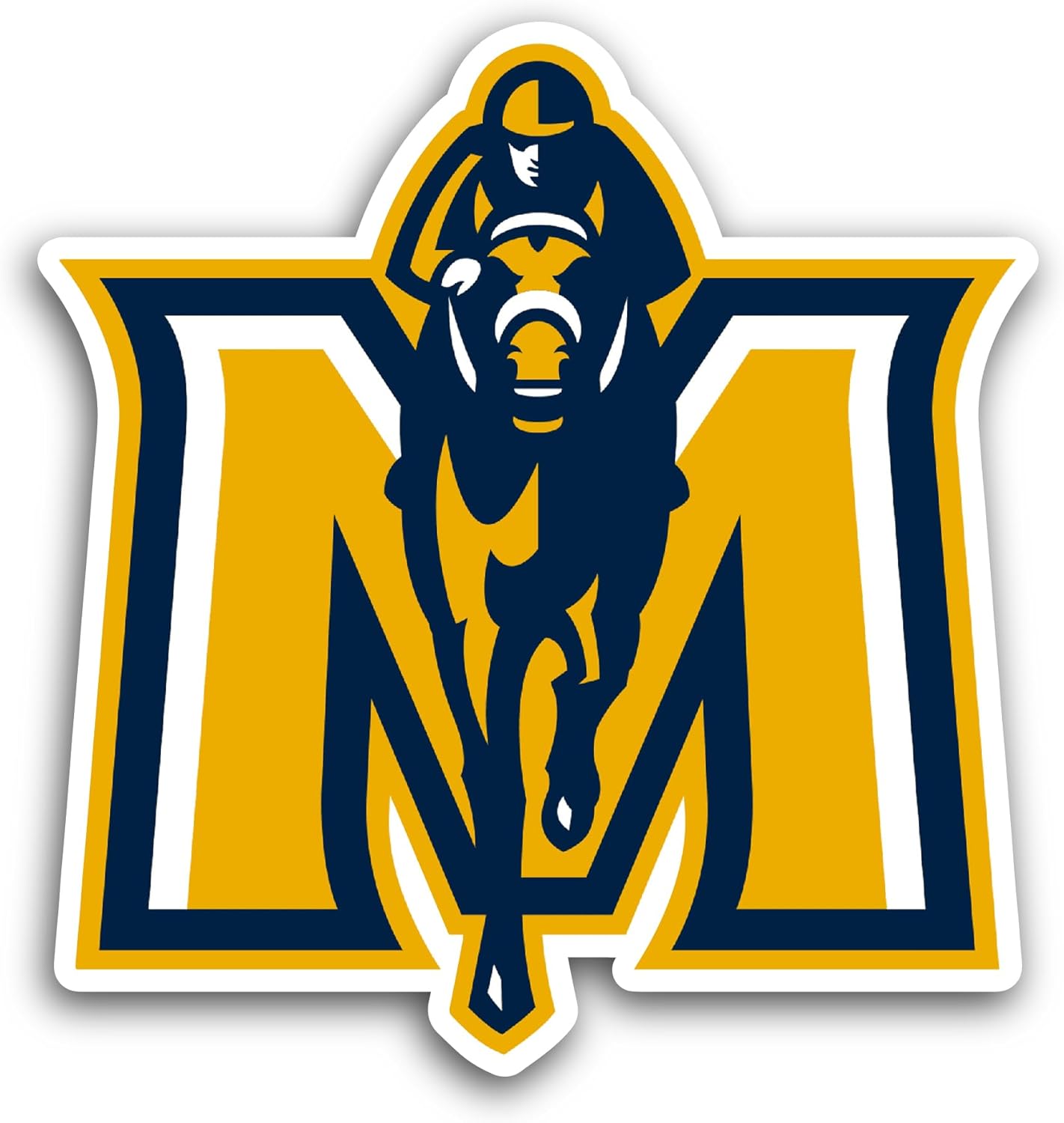 2 (Pieces) 3" and 5" Murray State R@cers Sticker, Waterproof Vinyl Decals for Many Purpose Like Cars, Trucks, Laptops, Phones, Windows and More