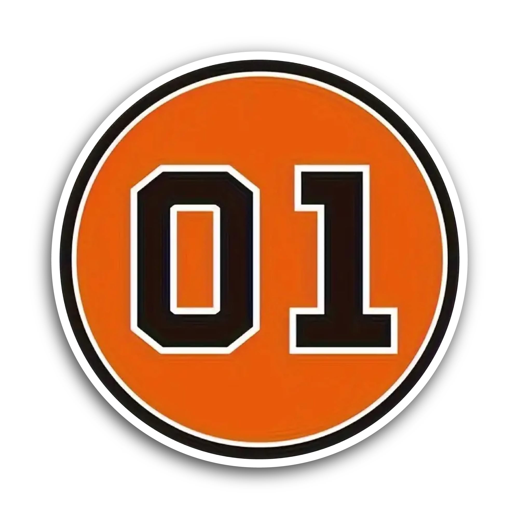 2 (Pieces) 3" and 5" Number 01 Sticker, Waterproof Vinyl Decals for Many Purpose Like Cars, Trucks, 
