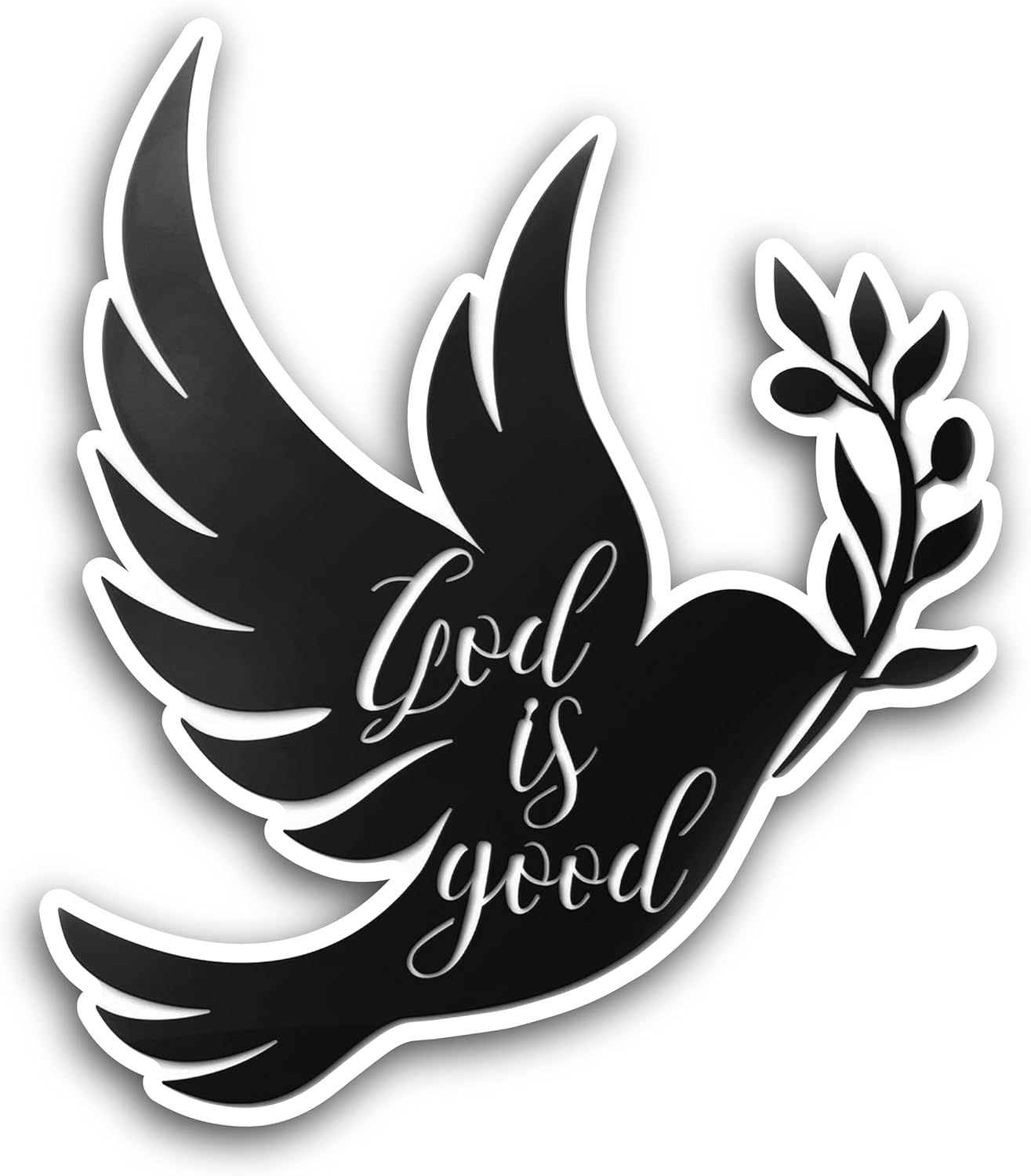 2 (Pieces) 3" and 5" God is Good Decal Sticker, Waterproof Vinyl Decals for Many Purpose Like Cars, Trucks, Laptops, Phones, Windows and More
