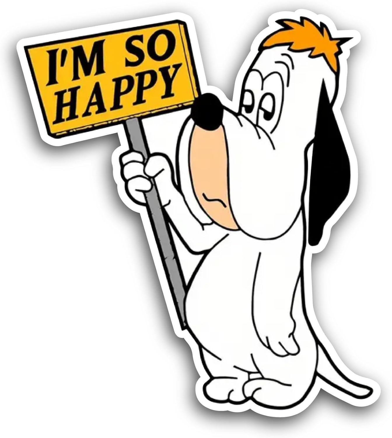 2 (Pieces) 3" and 5" I'm So Happy Sticker, Waterproof Vinyl Decals for Many Purpose Like Cars, Trucks, Laptops, Phones, Windows and More