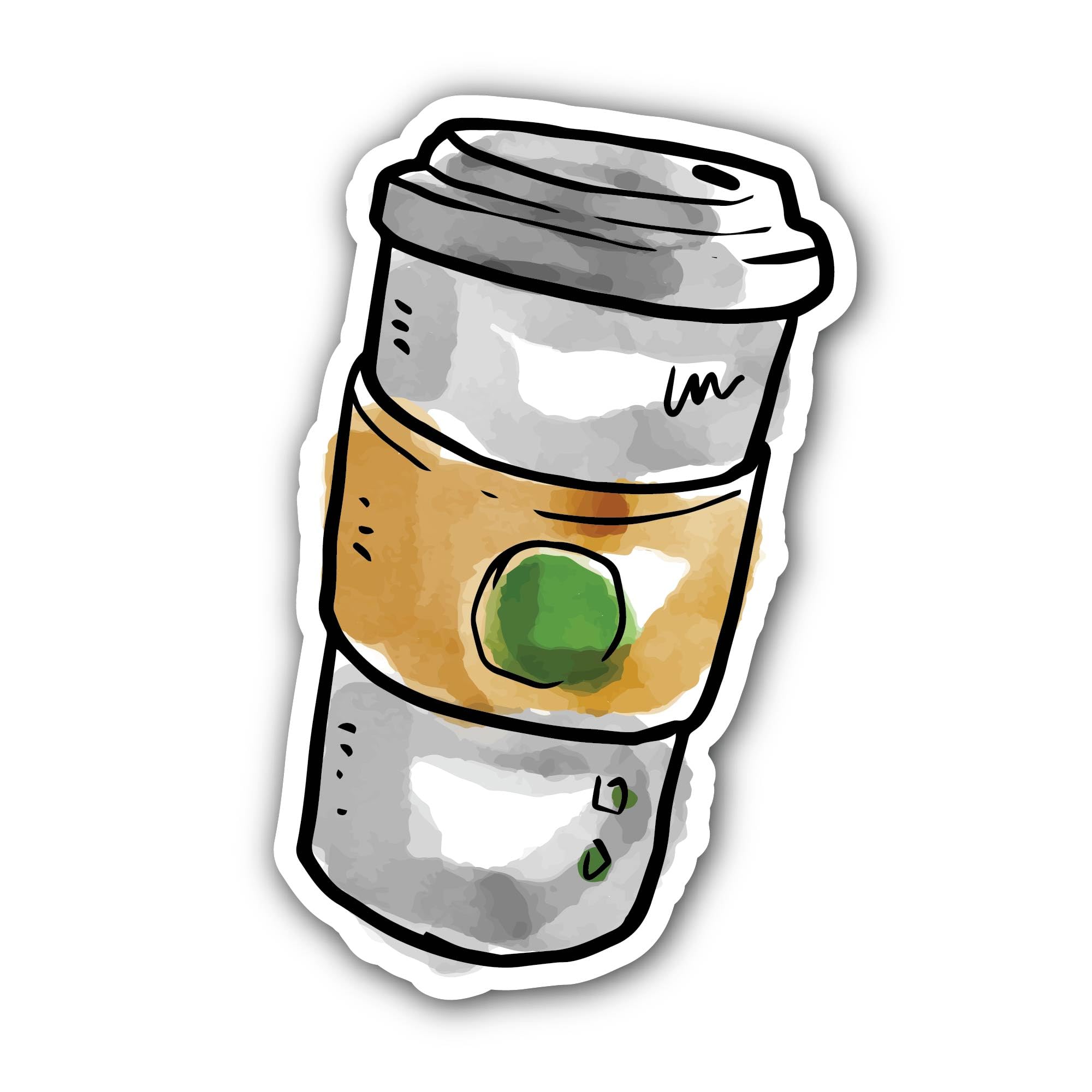 2 (Pieces) 3" and 5" Starbucks Coffee Sticker, Waterproof Vinyl Decals for Many Purpose Like Cars, T