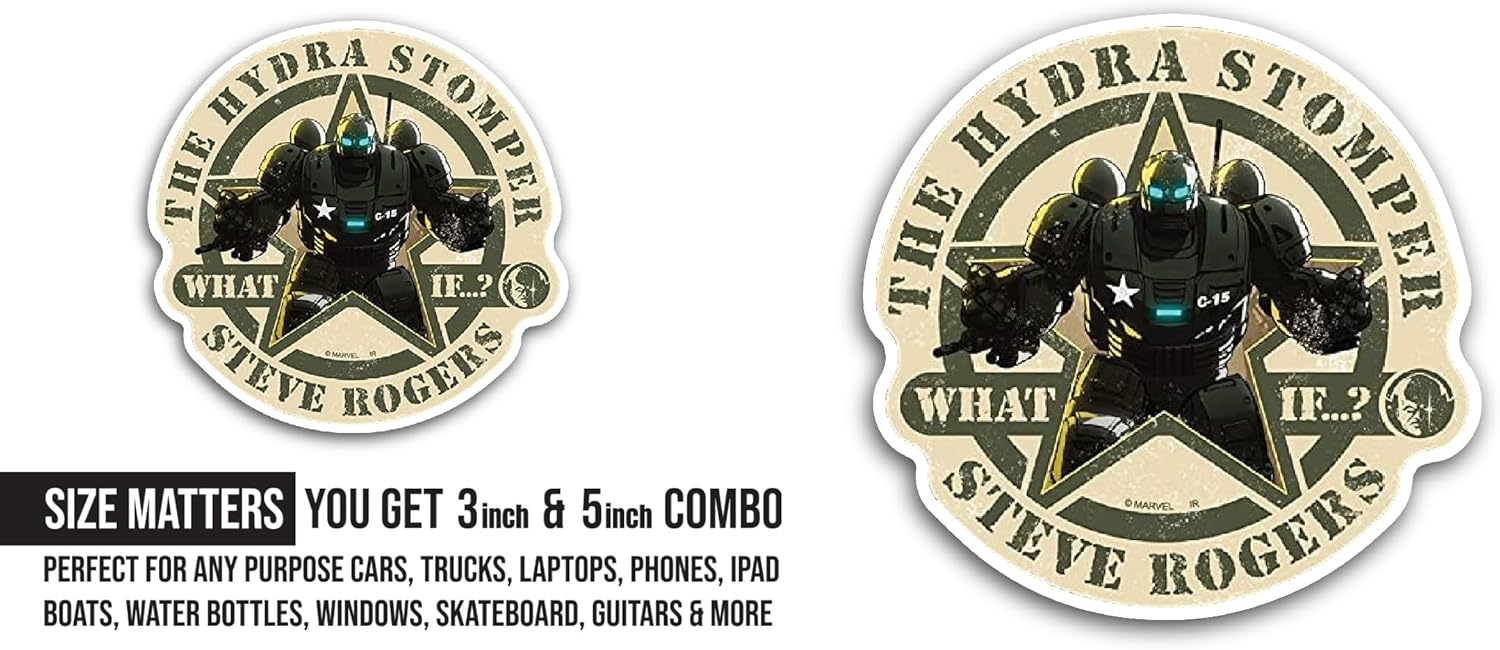 2 (Pieces) 3" and 5" The Hydra Stomper Sticker, Waterproof Vinyl Decals for Many Purpose Like Cars, Trucks, Laptops, Phones, Windows and More
