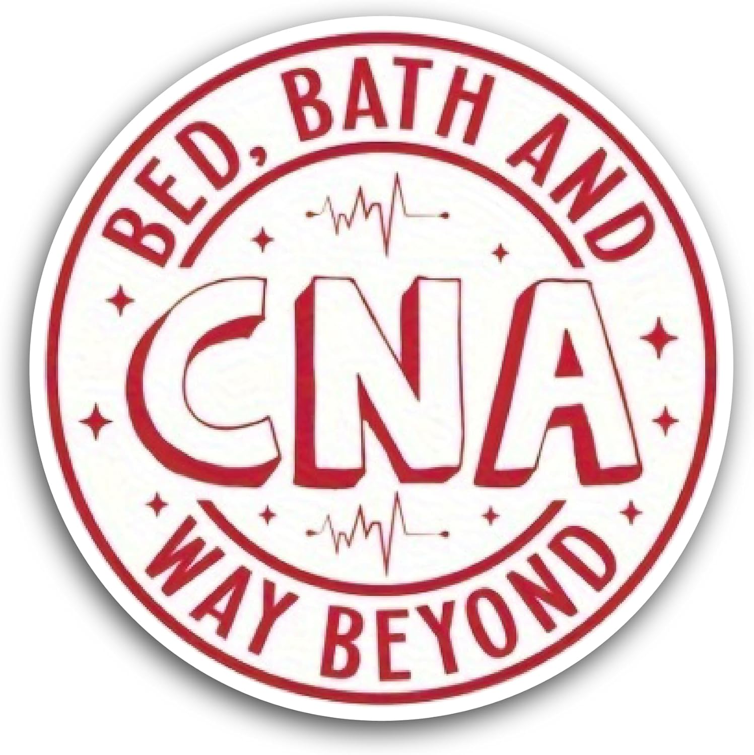 2 (Pieces) 3" and 5" Bed Bath & Way Beyond Sticker, Waterproof Vinyl Decals for Many Purpose Like Cars, Trucks, Laptops, Phones, Windows and More