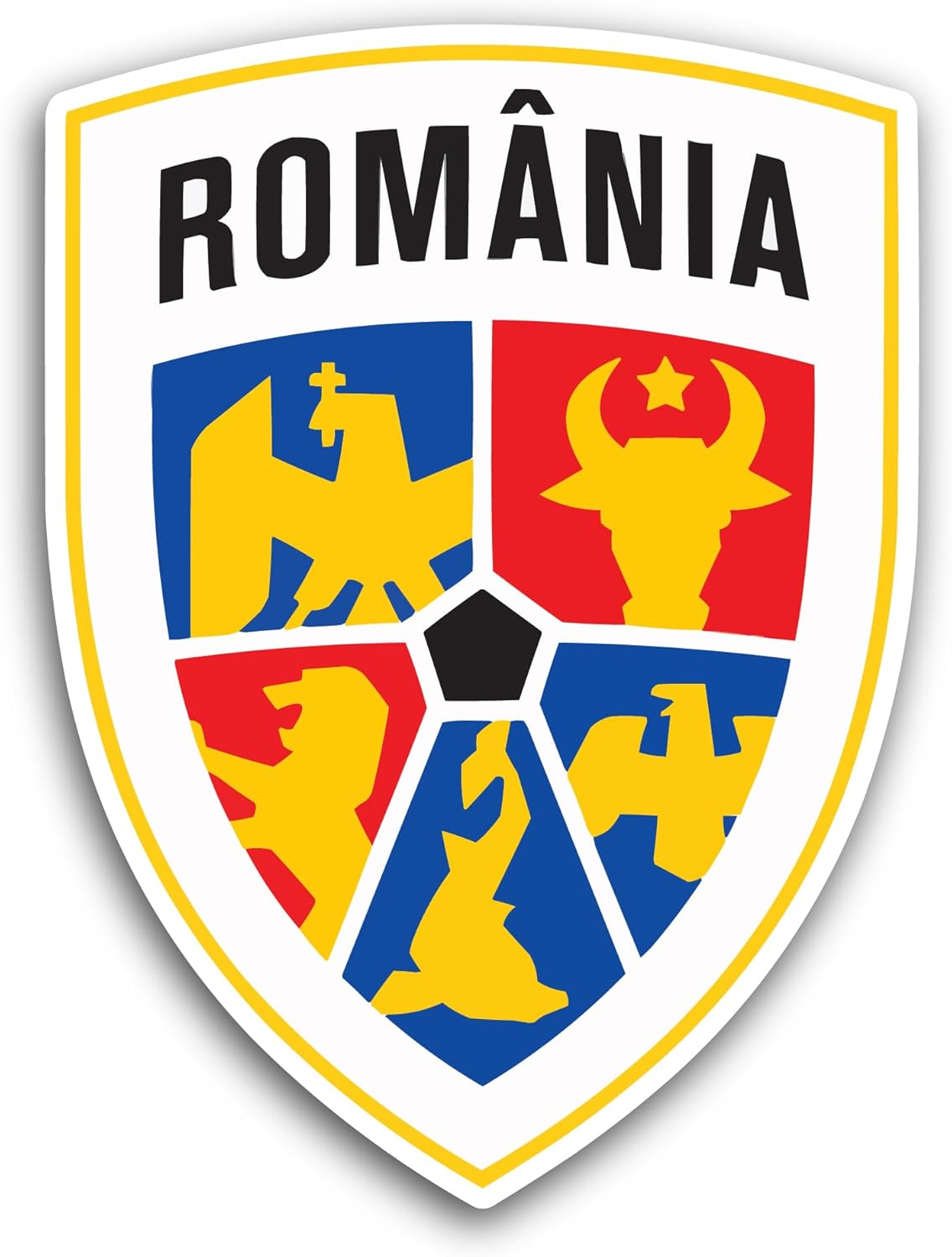 2 (Pieces) 3" and 5" R0mania Sticker, Waterproof Vinyl Decals for Many Purpose Like Cars, Trucks, Laptops, Phones, Windows and More