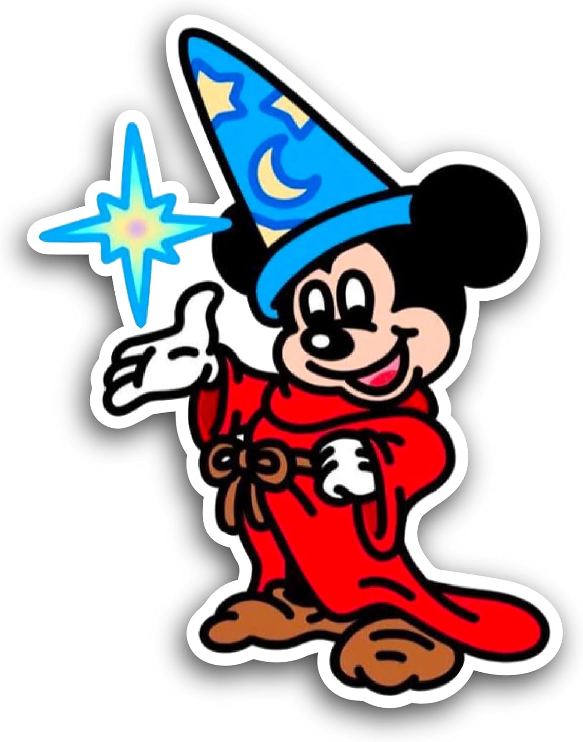 2 (Pieces) 3" and 5" Mick3y Mouse Sticker, Waterproof Vinyl Decals for Many Purpose Like Cars, Trucks, Laptops, Phones, Windows and More