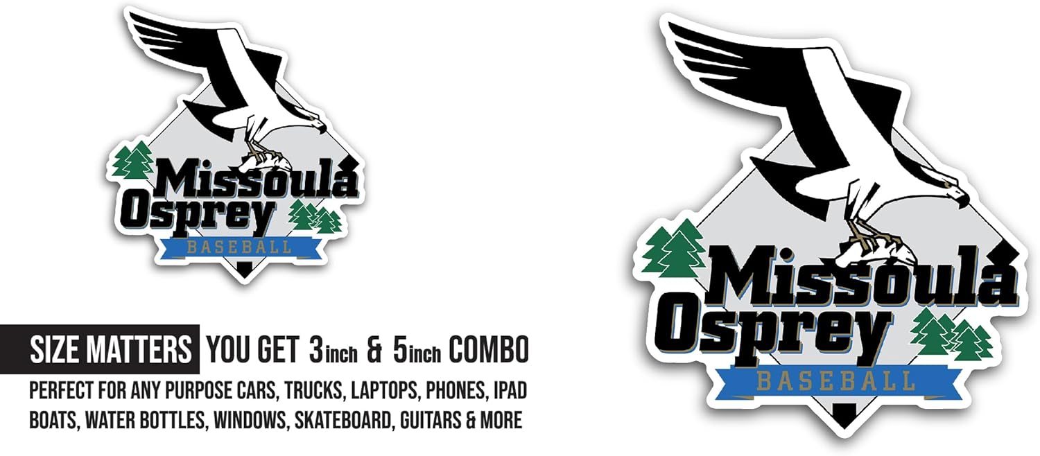 2 (Pieces) 3" and 5" Miss0ula 0sprey Decal Sticker, Waterproof Vinyl Decals for Many Purpose Like Cars, Trucks, Laptops, Phones, Windows and More