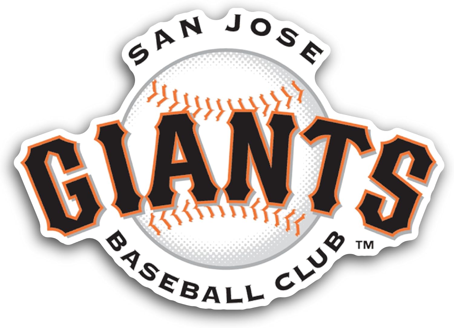 2 (Pieces) 3" and 5" San J0se G1ants Logo Sticker, Waterproof Vinyl Decals for Many Purpose Like Cars, Trucks, Laptops, Phones, Windows and More