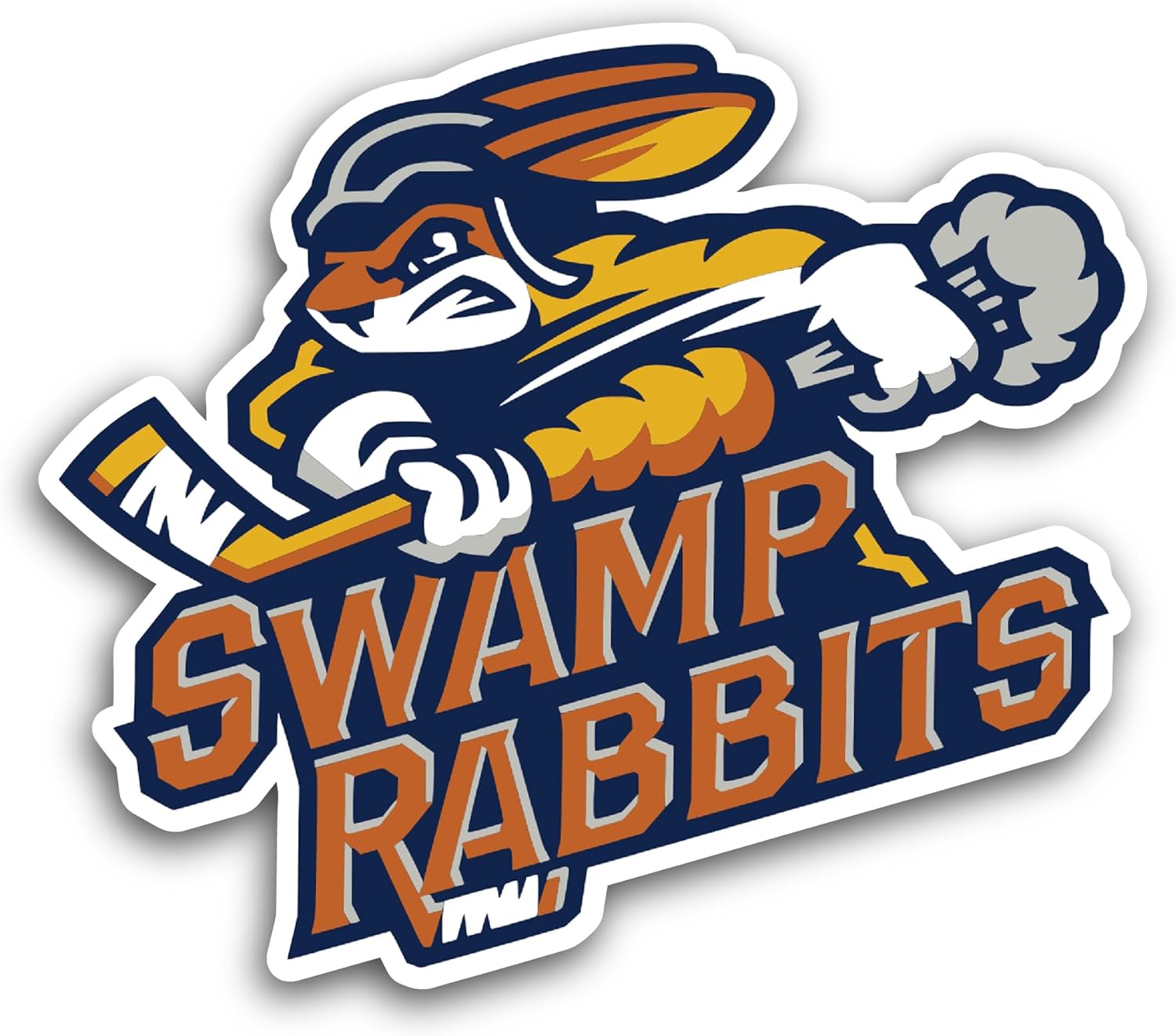 2 (Pieces) 3" and 5" Swamp R@bbits Sticker, Waterproof Vinyl Decals for Many Purpose Like Cars, Trucks, Laptops, Phones, Windows and More