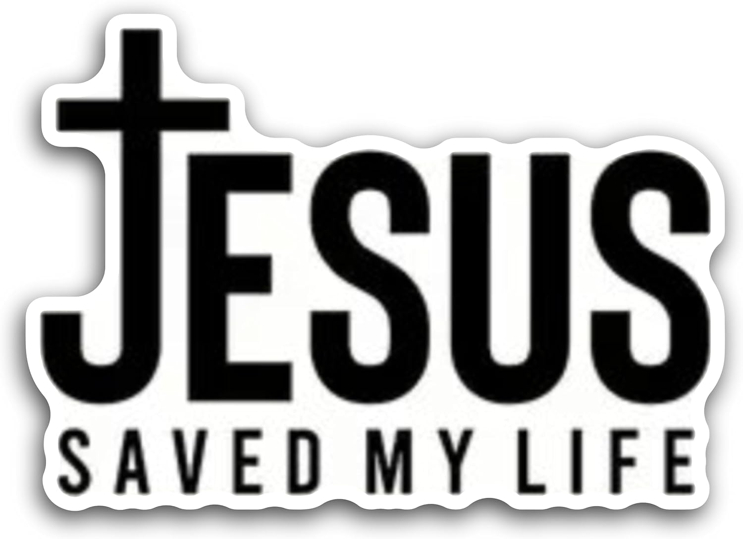 2 (Pieces) 3" and 5" Jesus Save My Life Decal Sticker, Waterproof Vinyl Decals for Many Purpose Like Cars, Trucks, Laptops, Phones, Windows and More