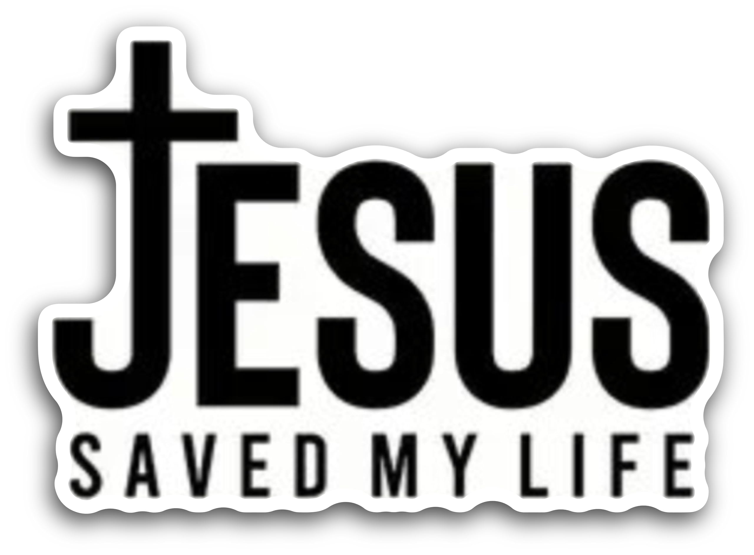 2 (Pieces) 3" and 5" Jesus Save My Life Decal Sticker, Waterproof Vinyl Decals for Many Purpose Like