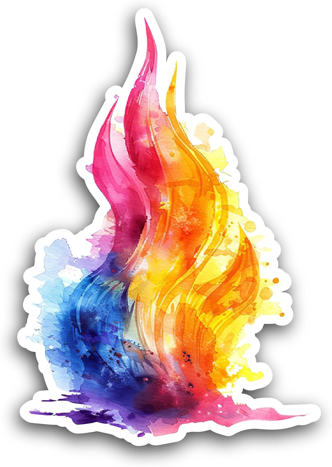 2 (Pieces) 3" and 5" Fire Sticker, Waterproof Vinyl Decals for Many Purpose Like Cars, Trucks, Laptops, Phones, Windows and More