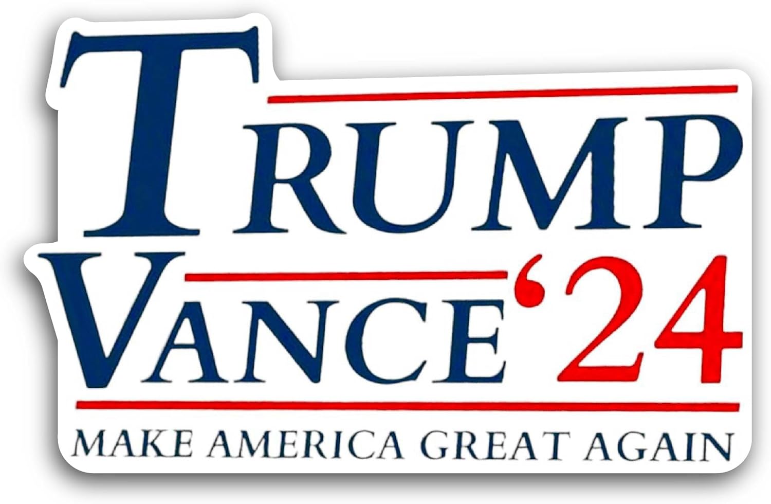 2 (Pieces) 3" and 5" Trump Sticker, Waterproof Vinyl Decals for Many Purpose Like Cars, Trucks, Laptops, Phones, Windows and More